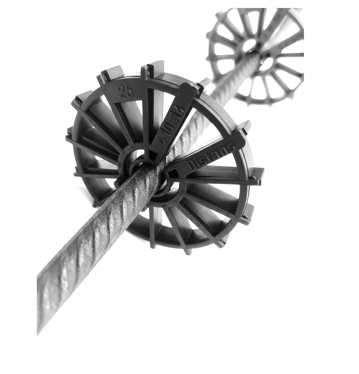 100 Stk. Ringabstandshalter 25 mm | Abstandshalter für Beton & Bewehrung | Abstandhalter Senkrechte | Bewehrung Sternchenabstandhalter | Bewehrung Keilen für betonstahl