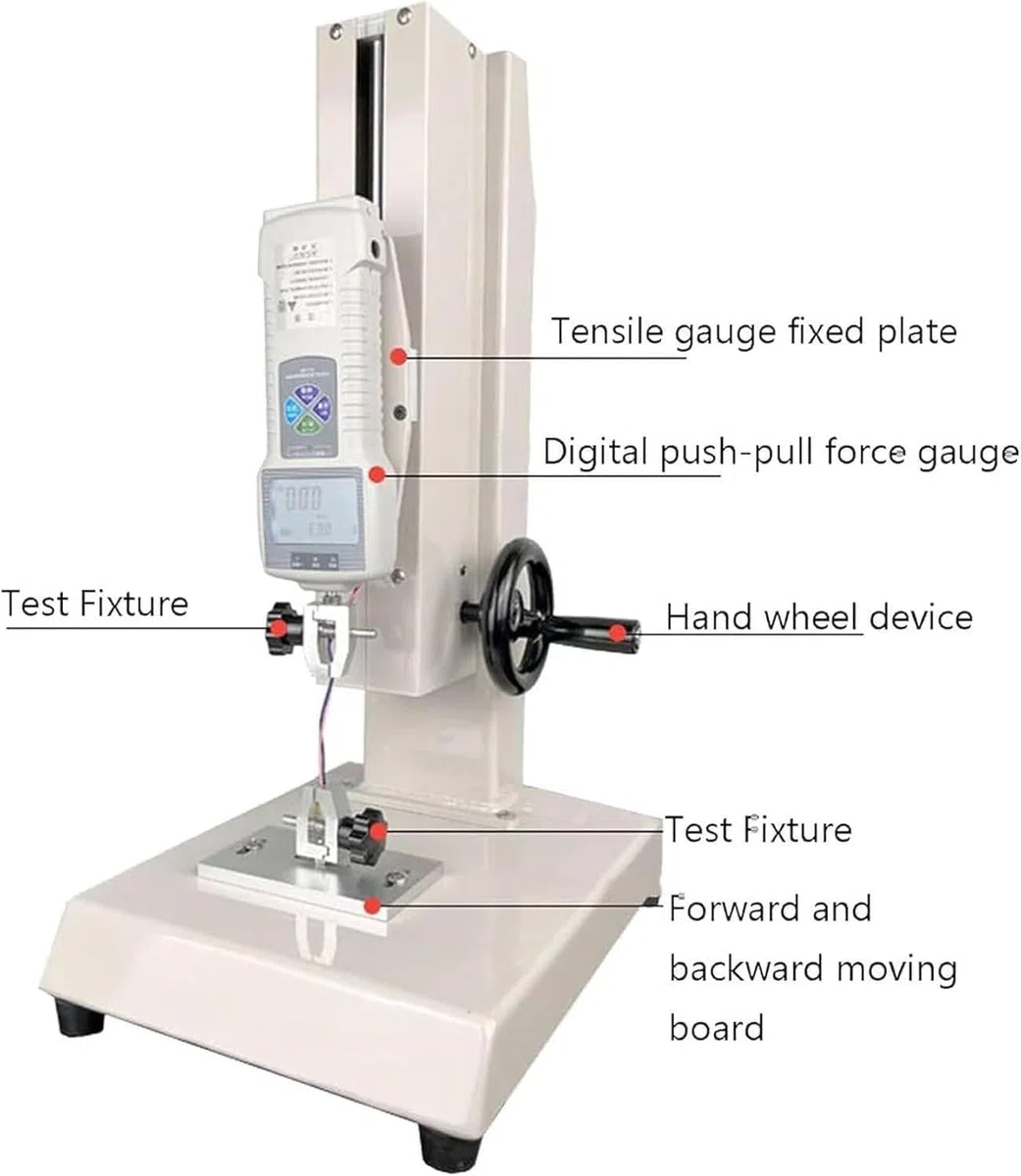 Digitale Zugprüfmaschine mit 300 mm Hub und mehreren Zubehörteilen zur Materialfestigkeitsanalyse
