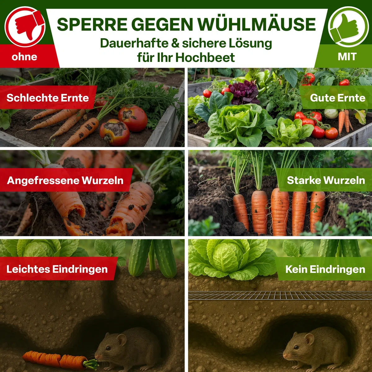 TTL GARDEN Wühlmausgitter 2,5m x 1,1m feinmaschig verzinkt & rostfrei - Hochbeet Gitter 6,3mm Masche 0,55 mm Draht Stärke - auf Rolle Maschendraht Drahtgitter Nagergitter Maulwurfgitter 110cm x 250 cm