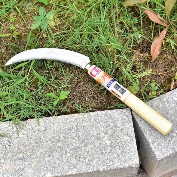 Halbmondförmige Sichel aus Edelstahl für den Garten, 160 mm (A)