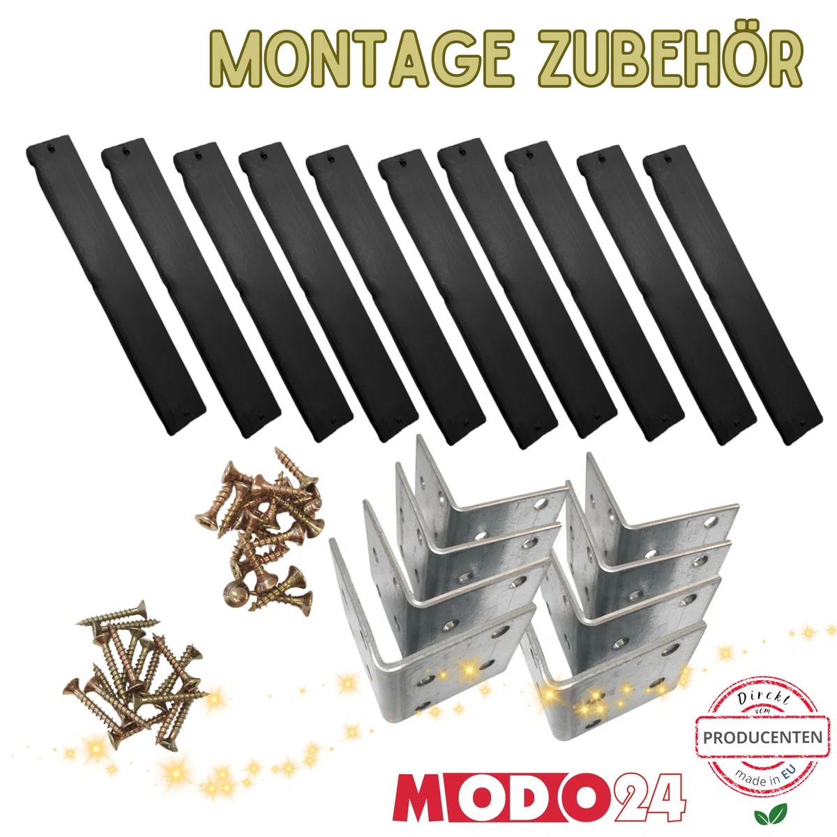 Sägebock Holzbock, Klappbock Arbeitsbock, 5er-Set inklusive Montageteile, DIY Stern, Weihnachtsstern SET, Tapezierbock Montagebock Unterstellbock, Sternabmessungen 180x180x73 cm, Schwarz
