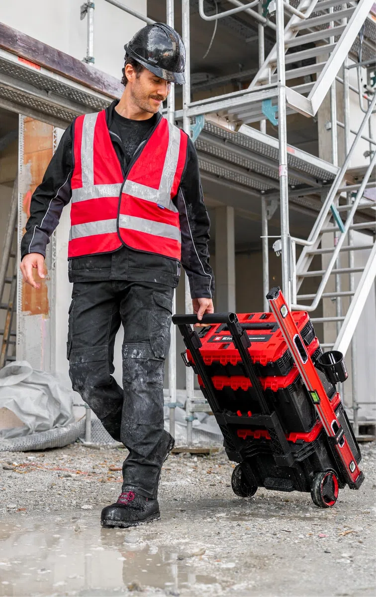 Original Einhell E-Case Wasserwaagenhalter (Halterung für min. 32 cm lange Wasserwaagen, passend für SEALED E-Case L, max. 2 kg, Montage per Schnappverschluss)