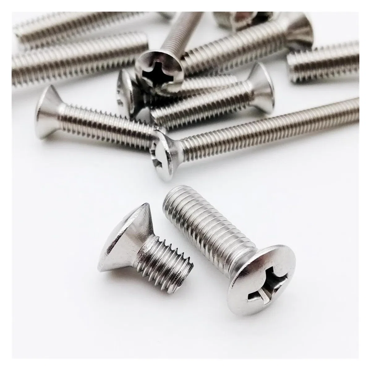 10/50 Stück M2 M2,5 M3 M4 M5 M6 GB820 DIN966 A2-70 304 Edelstahl Kreuz erhöhter Senkkopf halbovaler Schraubenbolzen (Color : 10mm, Size : 10pcs M5)