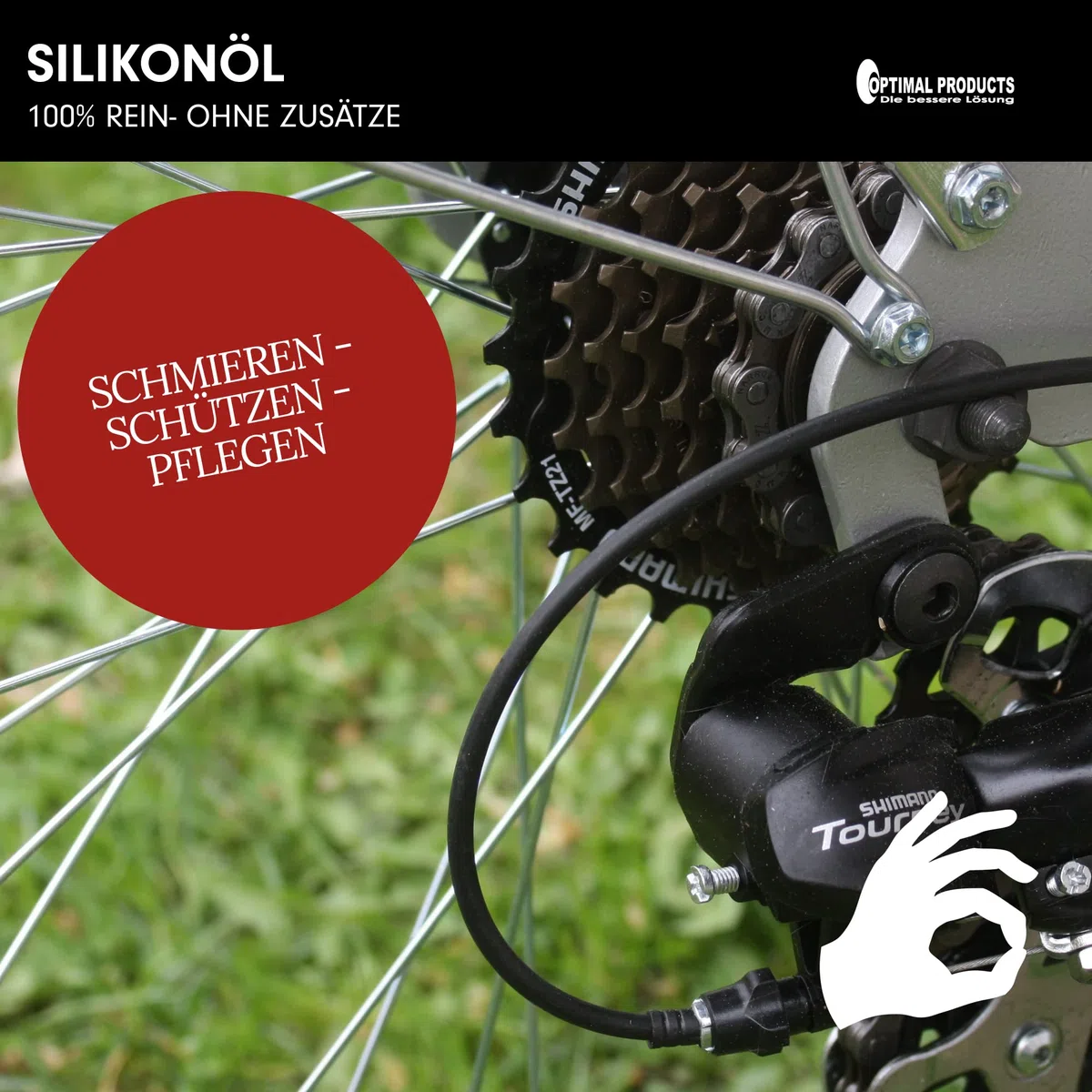 Optimal Products Silikonöl 1l I Reinstes Silikon geruchlos I Schmieröl für Metalle, Kunststoffe & Gummi I 1 Liter 100 cst
