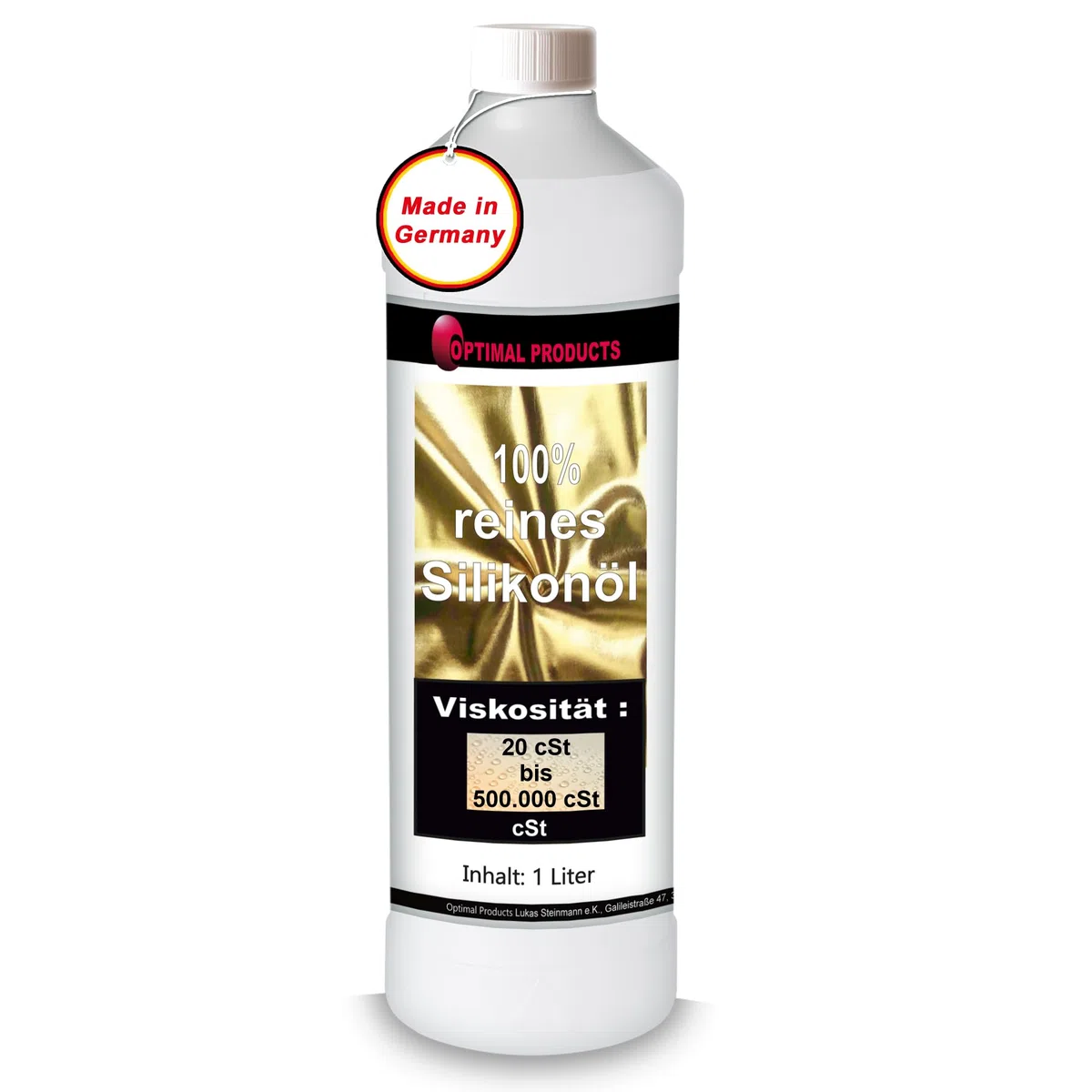 Optimal Products Silikonöl 1l I Reinstes Silikon geruchlos I Schmieröl für Metalle, Kunststoffe & Gummi I 1 Liter 100 cst