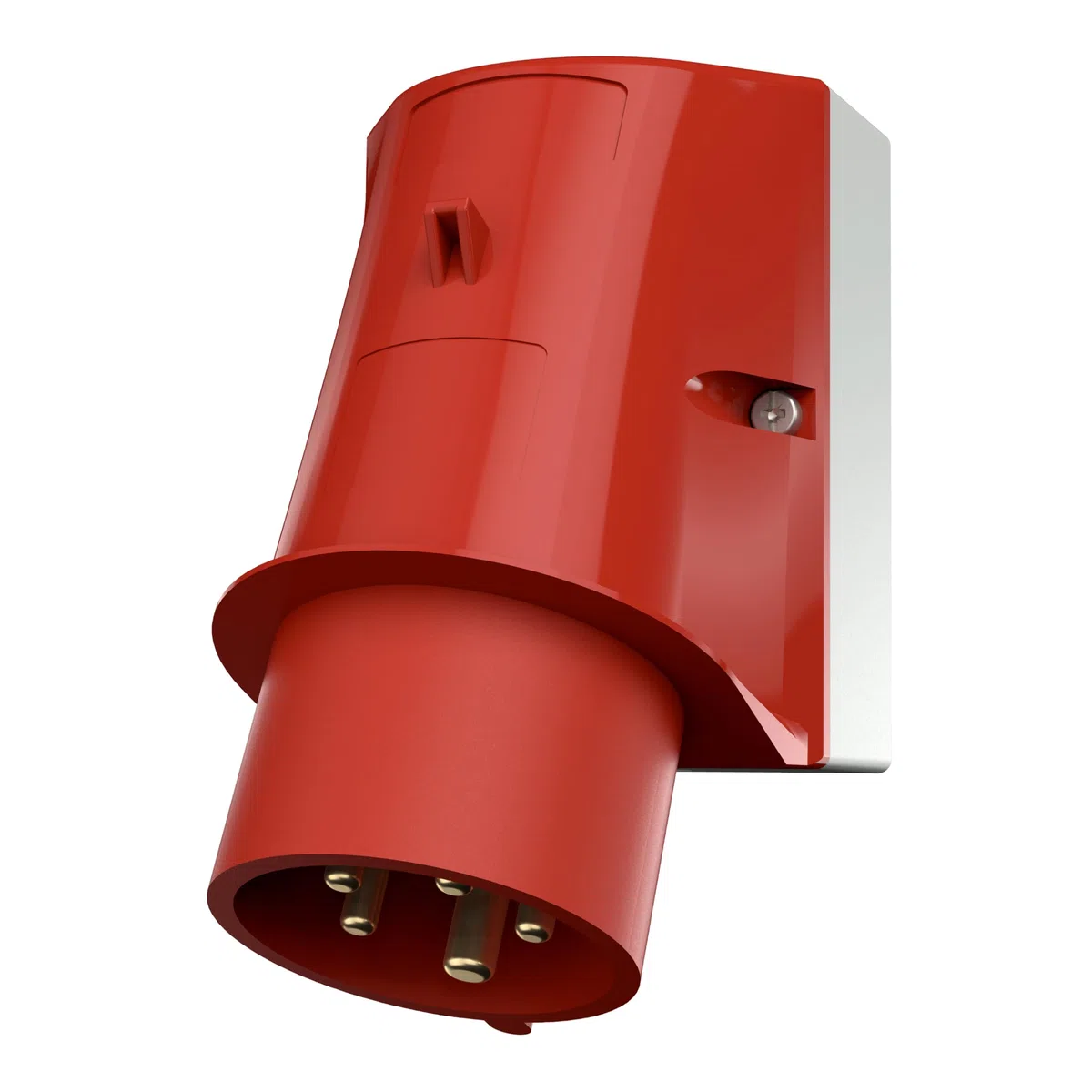 Mennekes (Unternehmen) 101200041 Knöpfen Wandmontage, Steckdosen CEE, 400 V, 50–60 Hz, 16 A, 5-polig, IP 44, 10 Paket, rot
