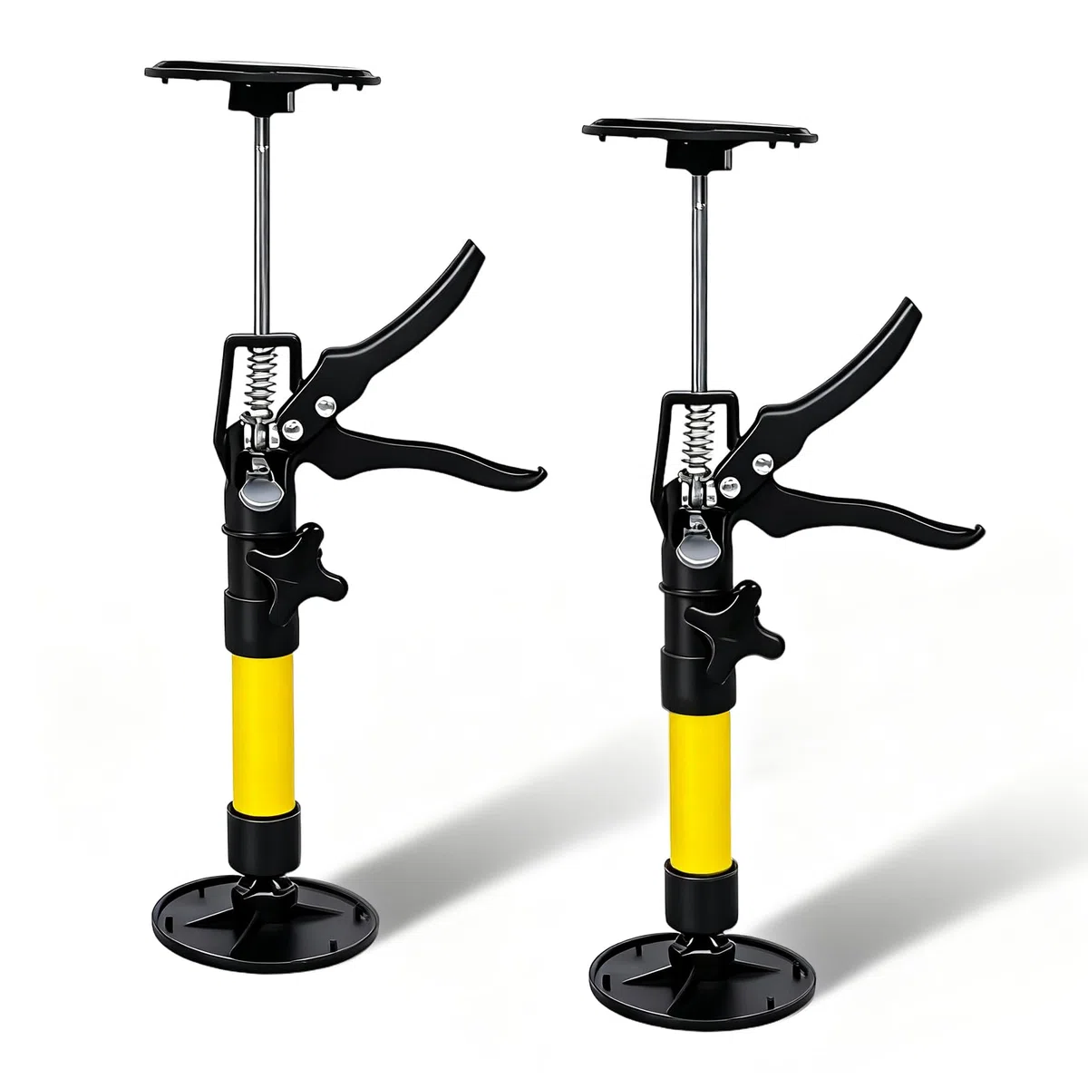 2 Stück Deckenstütze, Teleskopstützen Einhandstütze Montagestütze Verstellbare Länge und Neigungswinkel Türspanner Teleskopstange 50 kg Zargenspanner Dehnen 30-59 cm