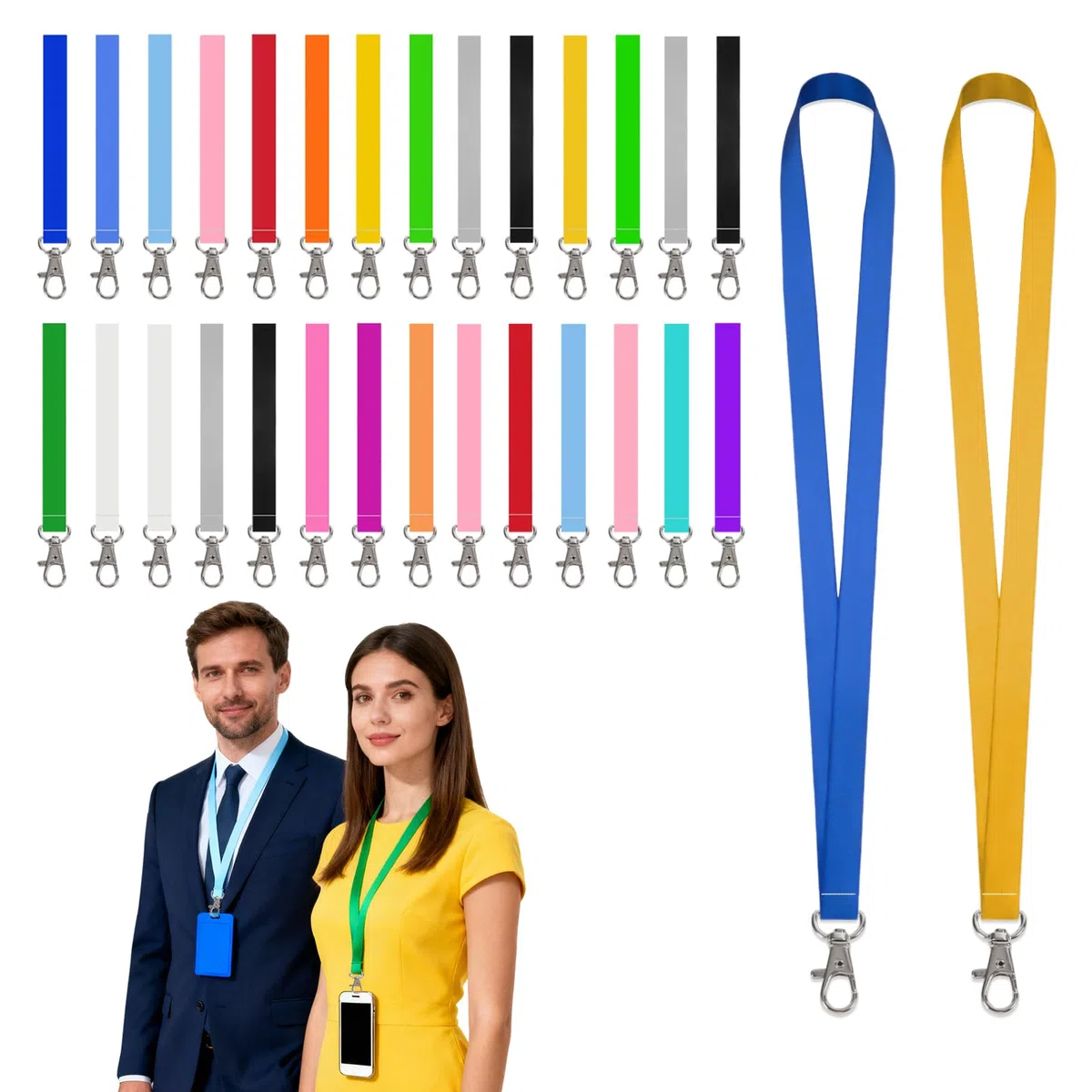Personalisierter Schlüsselbänder Schlüsselanhänger 30 Stück Personalisierte Lanyards Individuelle Geschäftslanyards für Büro, Schule, Id-Karten Schlüssel und Events