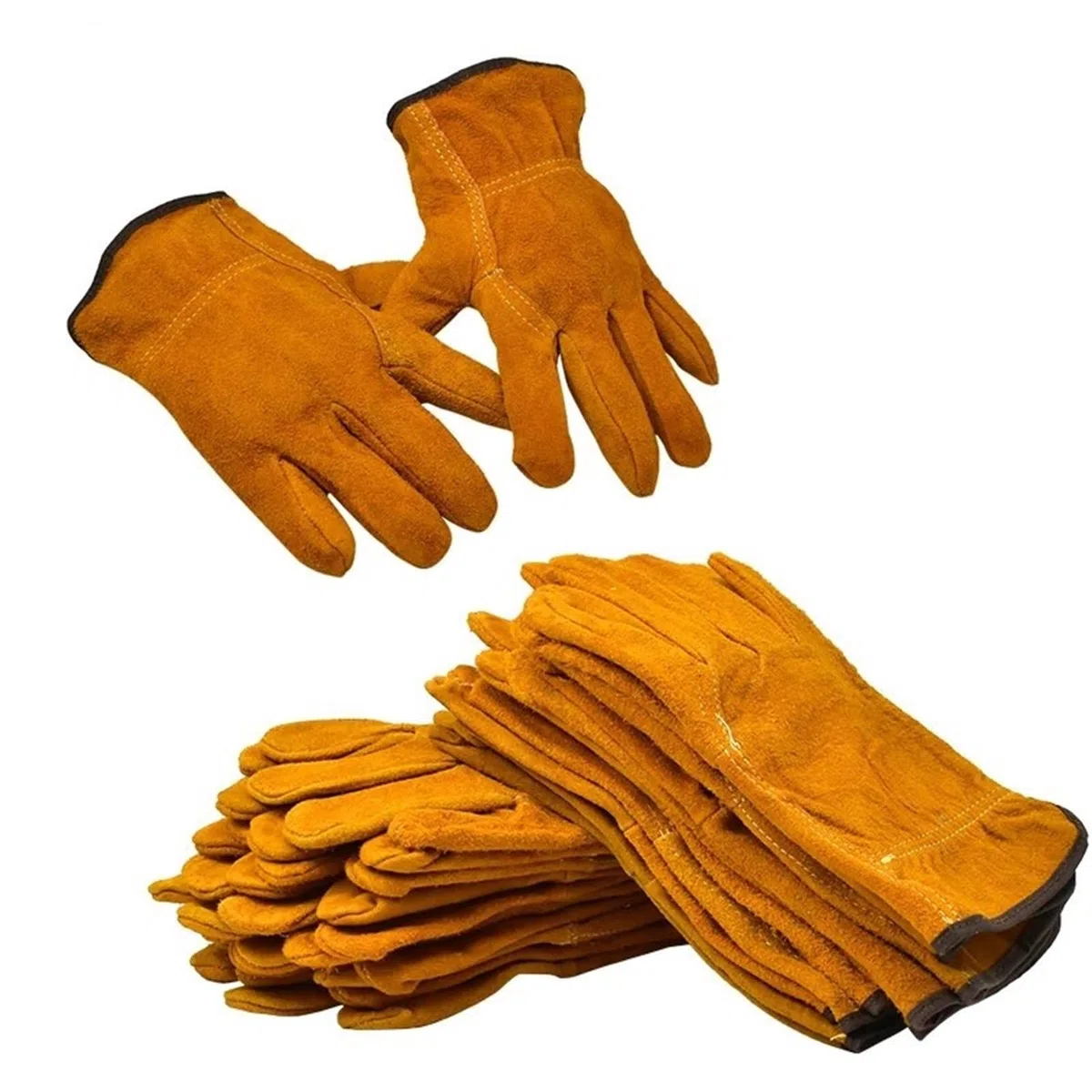 3/5/10 Paar Arbeitshandschuhe, Weicher Schweißschutz Aus Leder, Langlebig Und Isoliert for Verschiedene Aufgaben(10pairs)