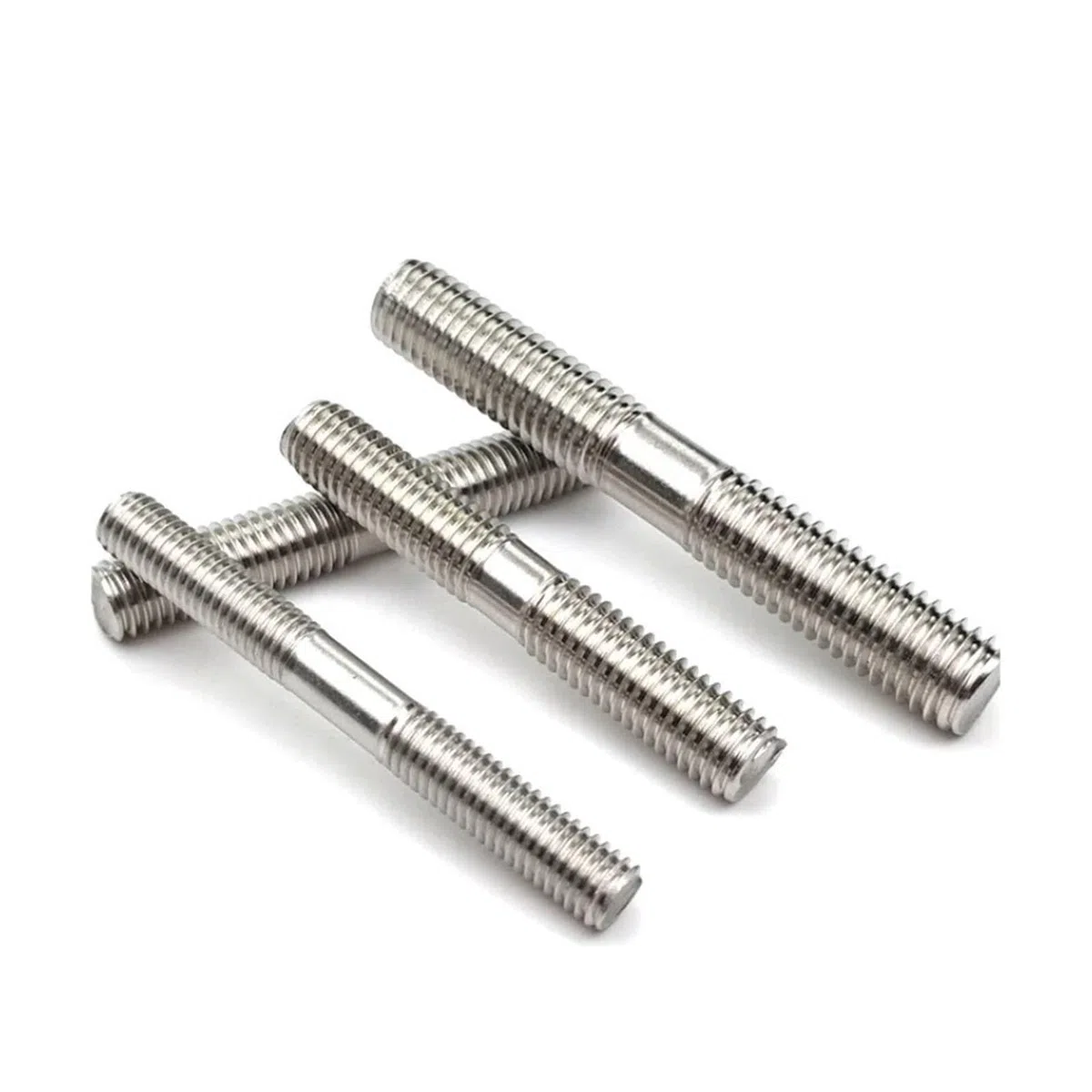 M10 304 Edelstahl Doppelendgewindestange Doppelendschrauben Stehbolzen Zahnstange Doppelkopfgewindestange(80mm)
