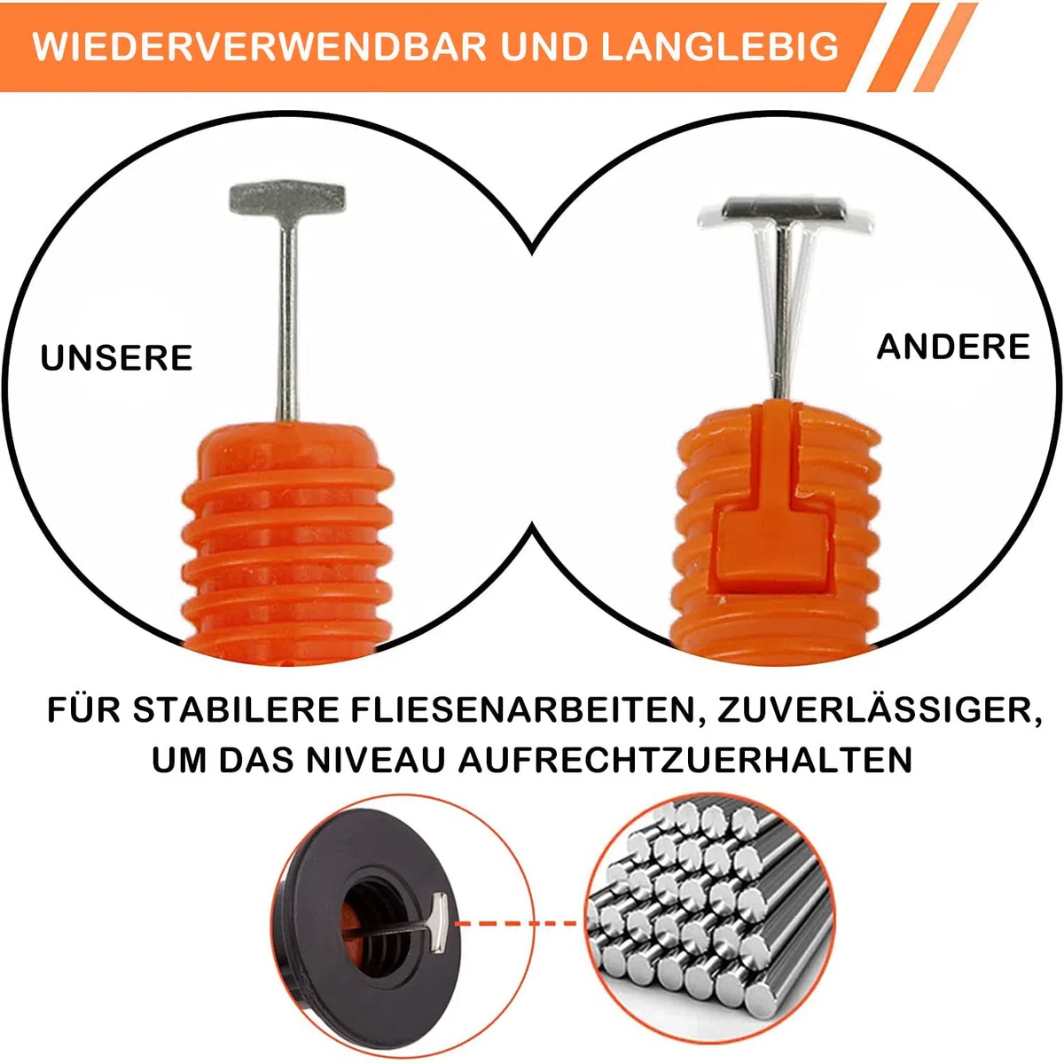 400 Stück Revolutionäres Fliesen Nivelliersystem, Mit 100 Nivelierset Keile,100 Pcs 1mm/2mm/3mm Fliesenkreuze Abstandshalter Und 2 Speziellen Schlüssel.Fliesenleger Werkzeug Für Wand Und Bodenfliesen