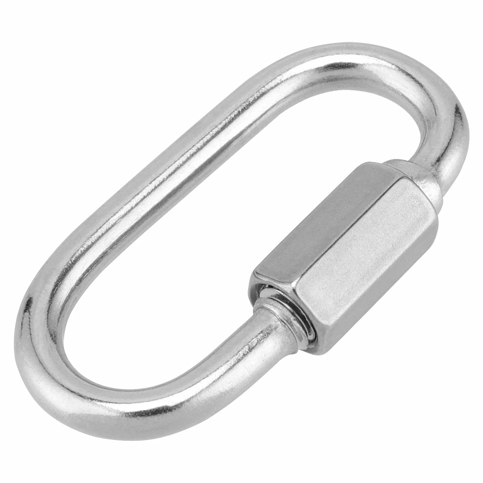 28 Stück M4 Edelstahl Kettenglied Schraubverbinder mit Schraubverbinder, 4mm x 40mm Kettenglied Kettenverbinder 4mm, Kettennotglied für Karabiner Hängematte Camping, Outdoor, 160kg Tragkraft