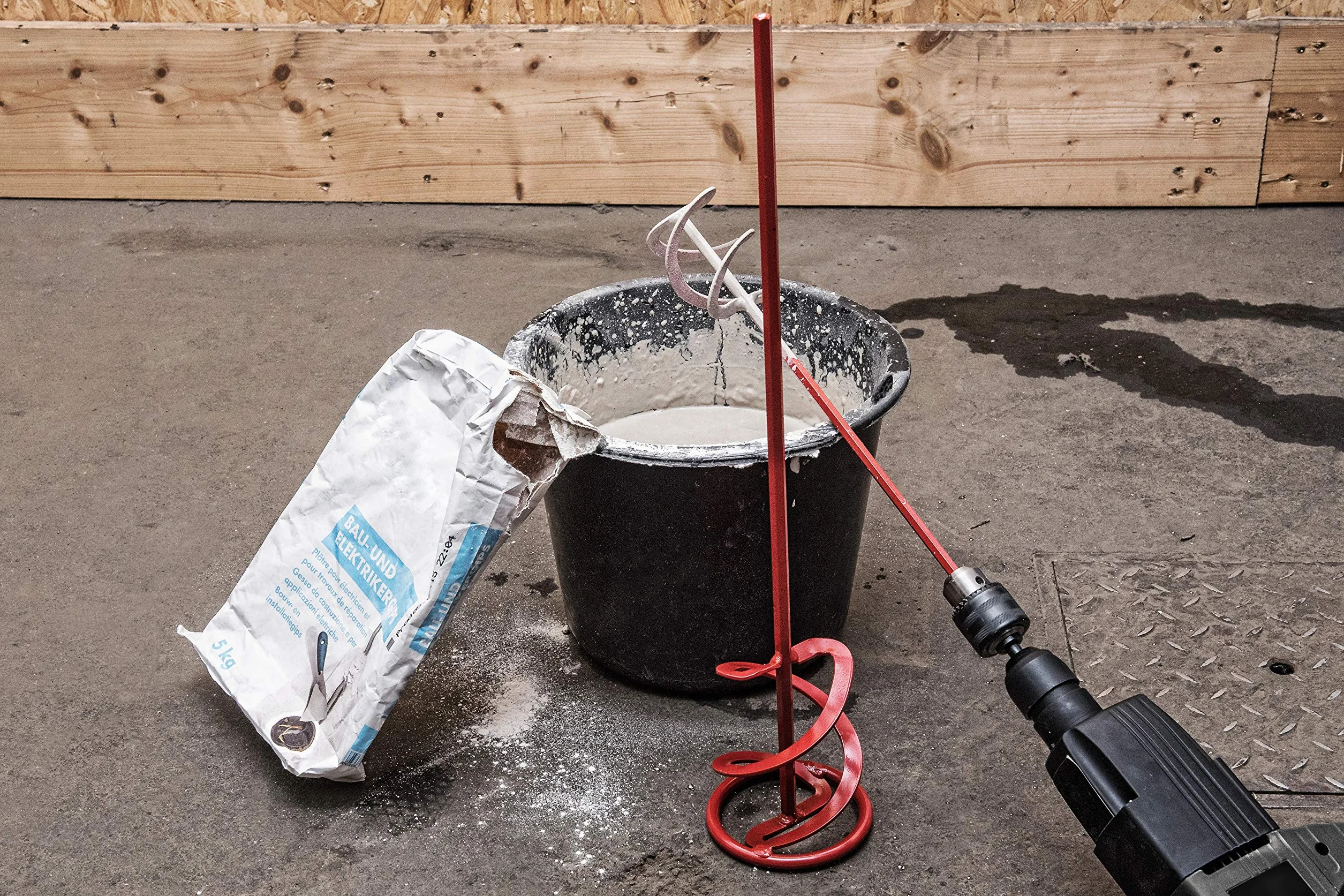 Connex Wendelrührer - Ø 90 x 500 mm - Sechskant-Schaft - Geeignet für Estrich, Mörtel & Putze - Mischgut bis 10 kg - Für 10 mm Bohrfutter/Mörtelrührer/Rührquirl/Rührkorb / COX782386