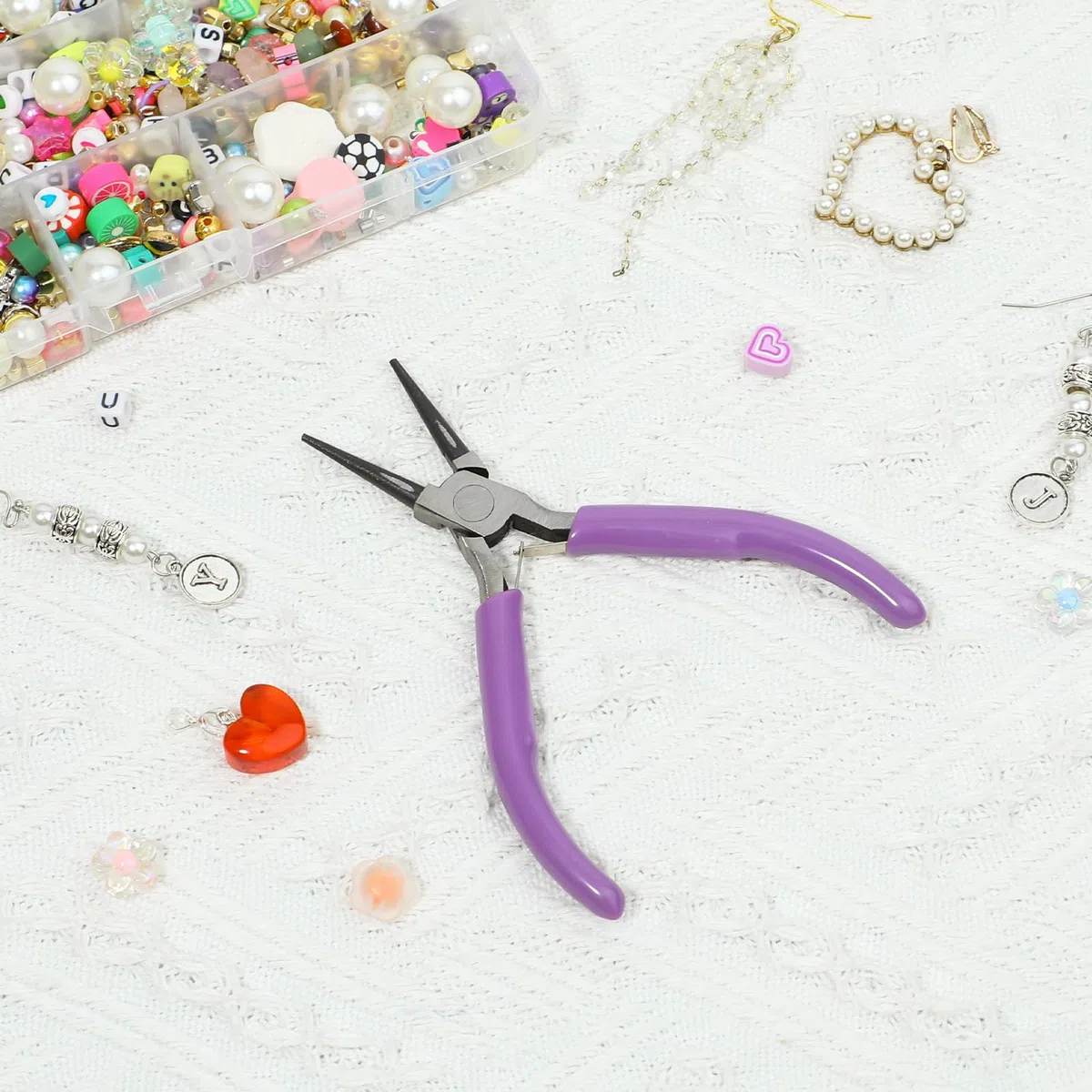 Mini-Rundzange mit Doppelter Feder Round Nose Pliers, Edelstahl Schmuckzange Small Wire Cutters for Crafts, Jewelry Making Tools Professional Beading Hobby Work DIY Craft Supplies