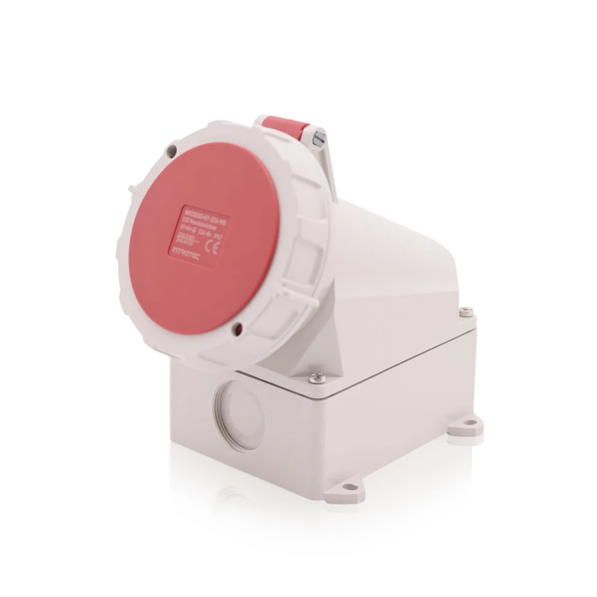 CEE Starkstrom Wandsteckdose Intratec 32A 400V 6h IP67 5-polig (3P+N+E): IEC-60309 Industrie und Mehrphasenstecker robuste Industriequalität