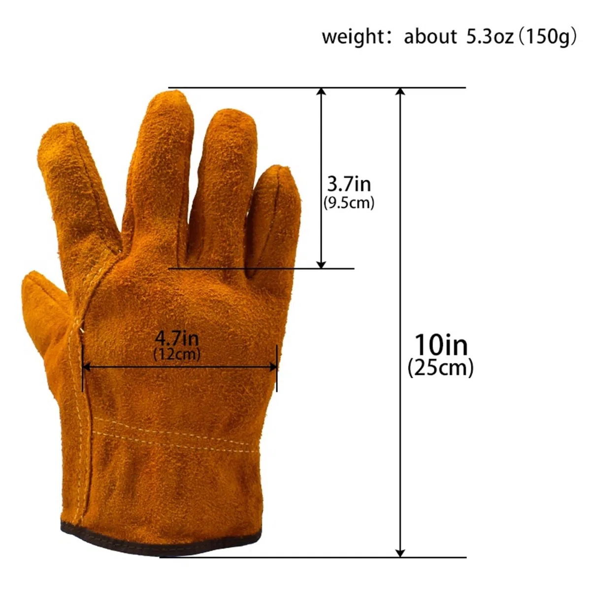 3/5/10 Paar Arbeitshandschuhe, Weicher Schweißschutz Aus Leder, Langlebig Und Isoliert for Verschiedene Aufgaben(10pairs)
