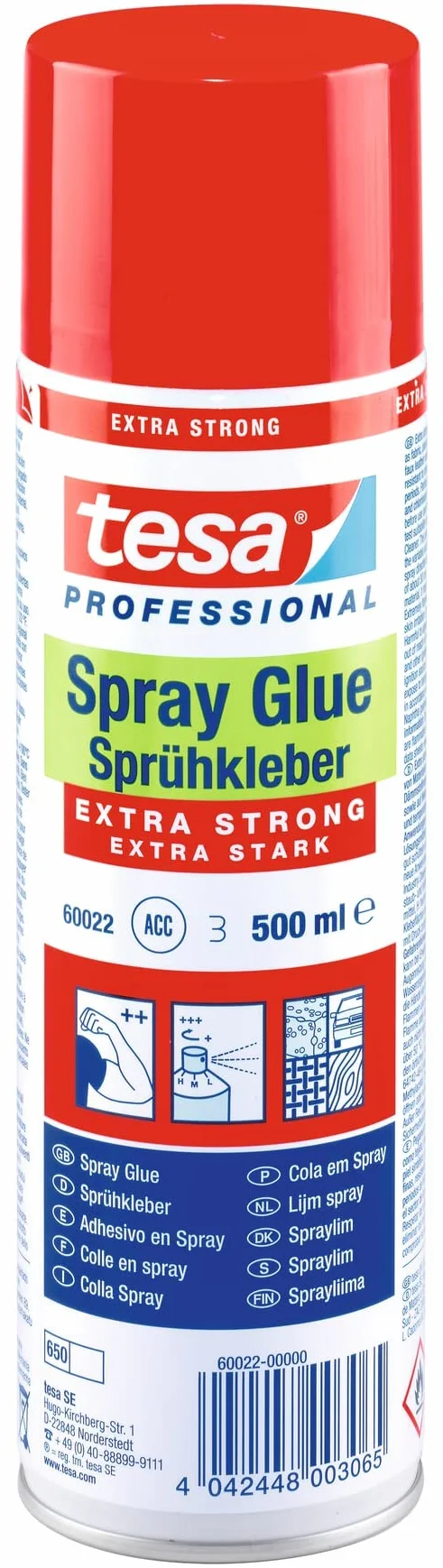 tesa Sprühkleber Extra Stark, 500ml Dose
