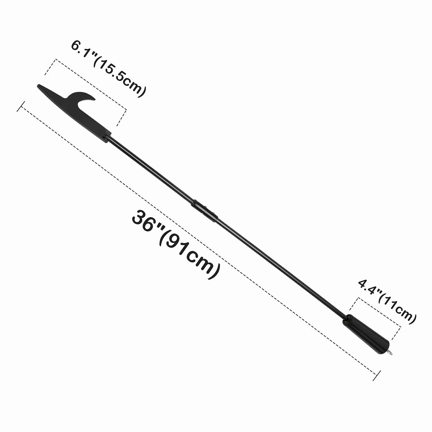 onlyfire 91,5 cm Stahl Kamin Feuerhaken Holzkohle Schürhaken