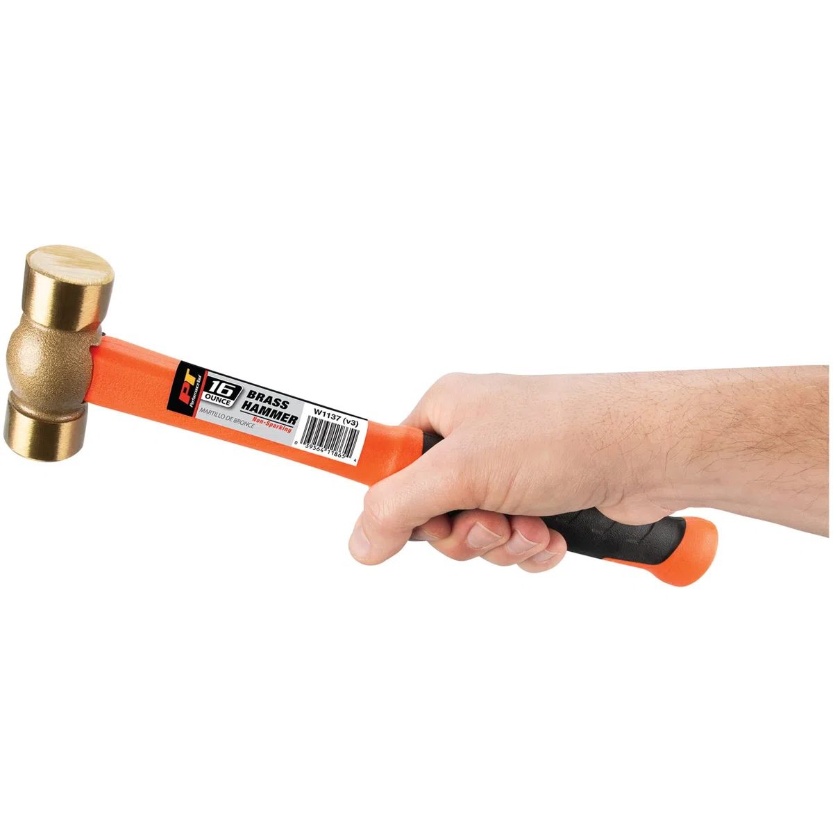 PERFORMANCE TOOL W1137 Solid Brass Hammer, 16 oz