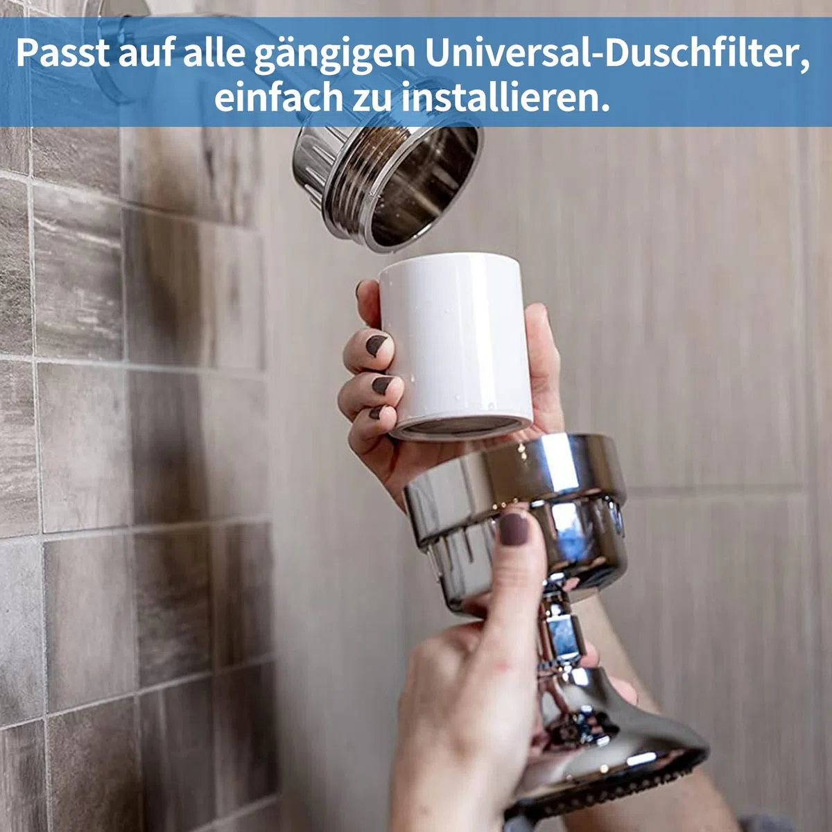 Raheem 2 Stück 36 Stufen Duschfilter Universal Ersatzpatronem Shower Filter for Hard Water Entfernt Chlor, Schwermetalle, Kalk, Gerüche für Haut und Haar gesund Hohe Leistung Dusche Filterpatrone