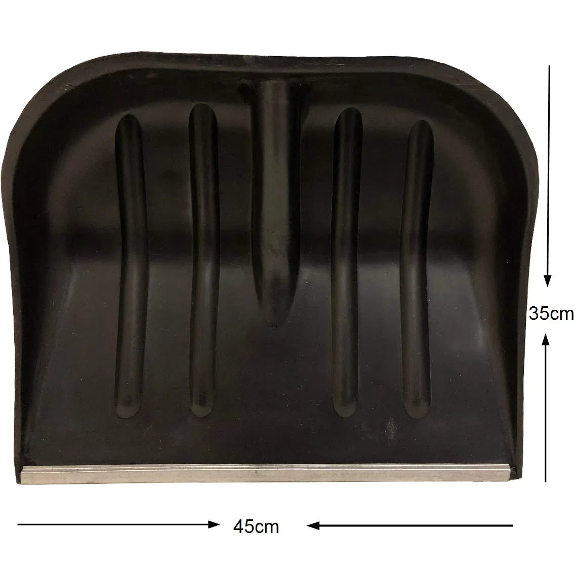 3x Schneeschieber Schneeschaufel Schwarz 45cmx35cm mit Schiebekante aus Aluprofil