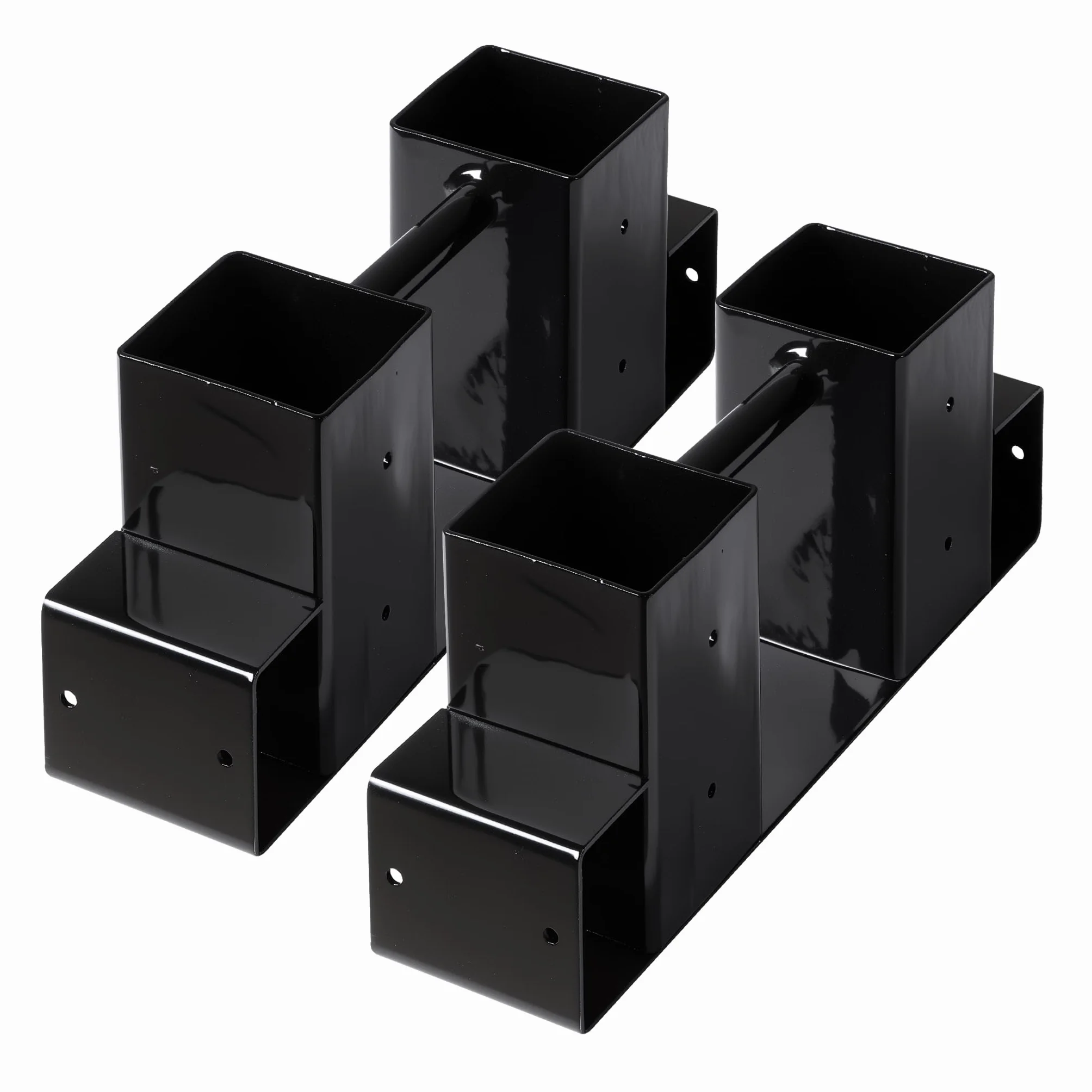 Wiltec Holzstapelhilfe für Kaminholz im 2er Set, 335 x 85 x 130 mm, Brennholz Stapelhilfe Gestell für Feuerholz und Brennholz, Holzhalter