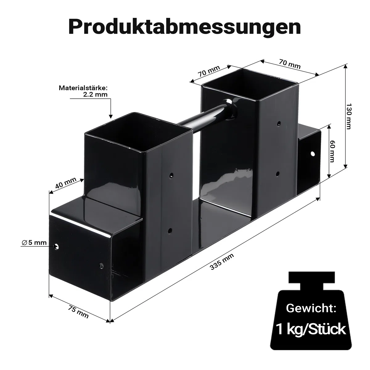 Wiltec Holzstapelhilfe für Kaminholz im 2er Set, 335 x 85 x 130 mm, Brennholz Stapelhilfe Gestell für Feuerholz und Brennholz, Holzhalter