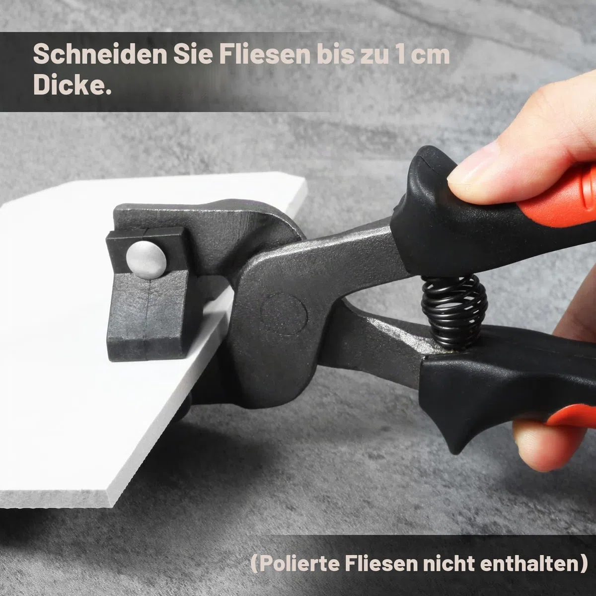 SPEEDWOX Mosaik-Zange 20,3 cm Fliesenzange mit starkem Kunststoffbrecher Ritzrad zum schnellen Schneiden von Porzellan Keramik Spiegel professionelle Glasschneider Score-Fliesenwerkzeug robuste Zange