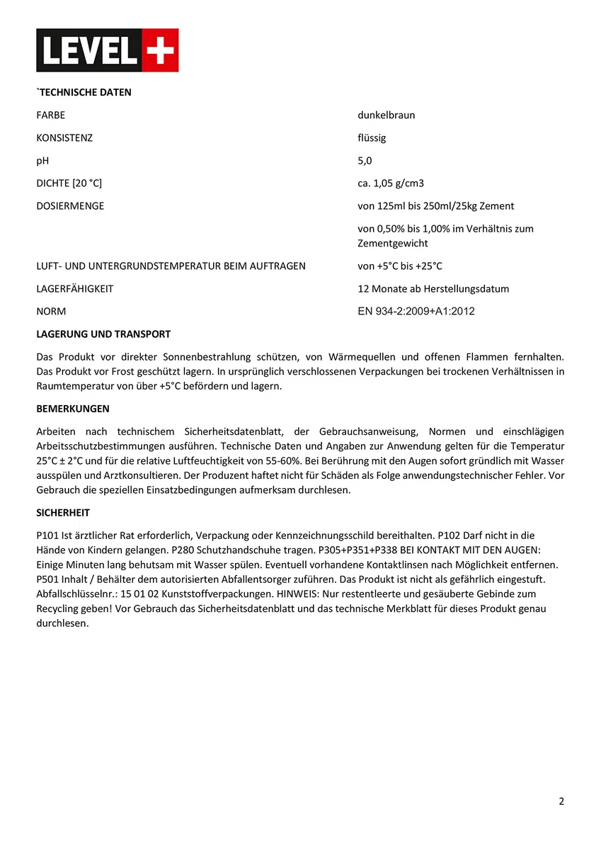 5 L Beton Plastifizierer Fließmittel Betonverflüssiger Zusatzmittel Estrich Zusatzmittel Betonfließmittel RM38