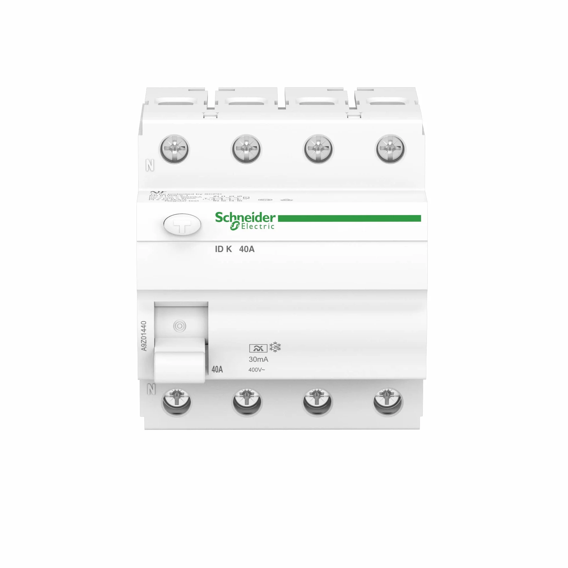 Schneider Electric FI-Schutzschalter Acti9 ID K, 4-polig, 40A, 30mA, Typ A, Artikelnummer A9Z01440