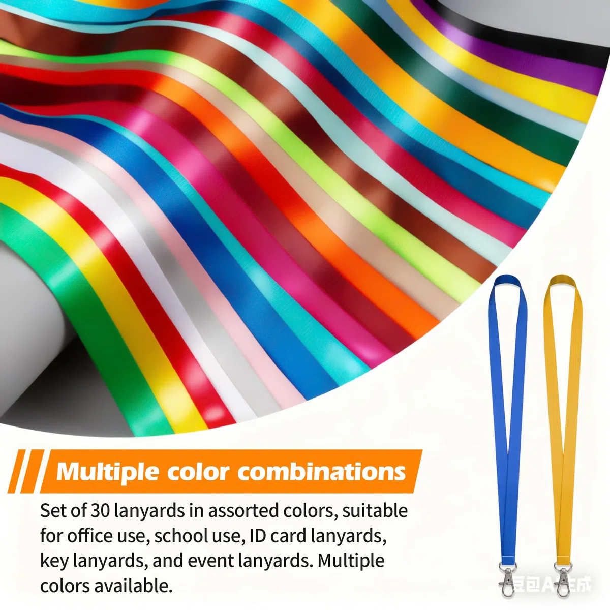 Personalisierter Schlüsselbänder Schlüsselanhänger 30 Stück Personalisierte Lanyards Individuelle Geschäftslanyards für Büro, Schule, Id-Karten Schlüssel und Events