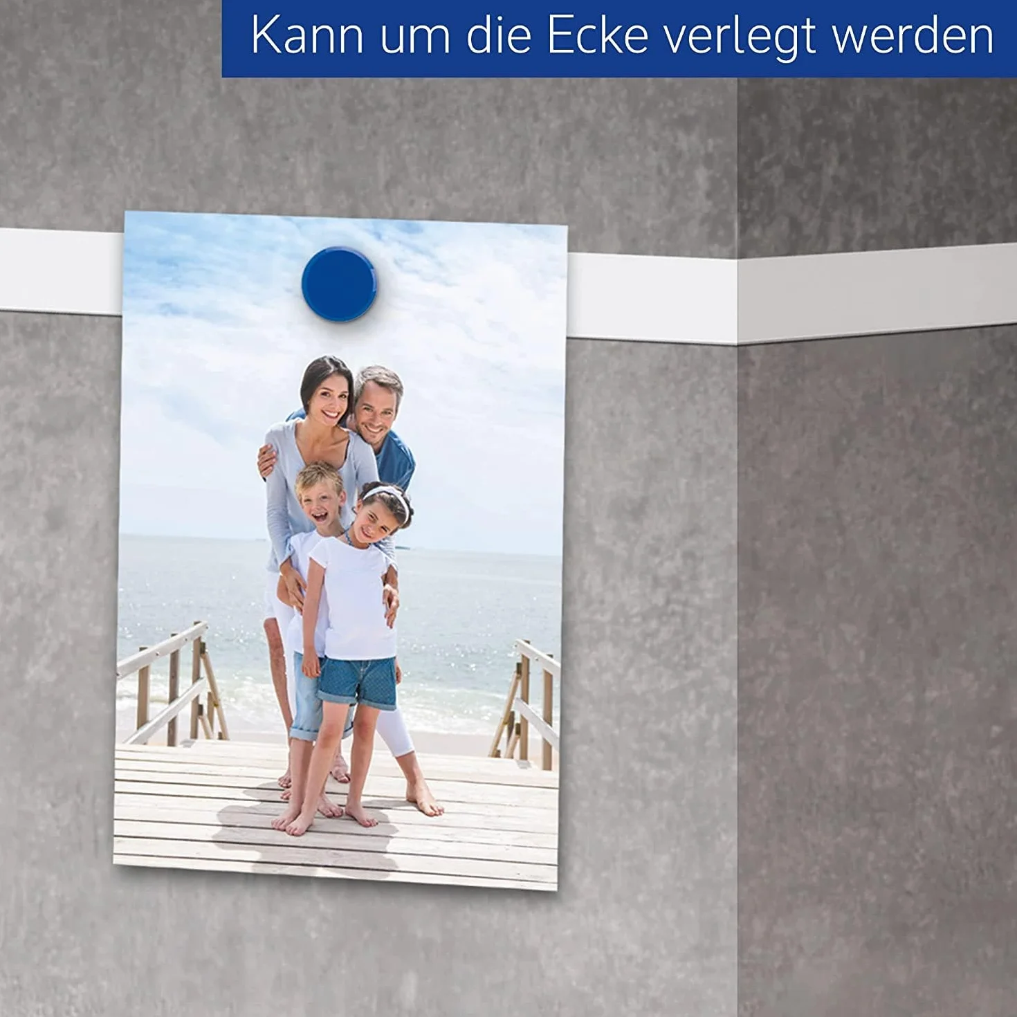 MAUL Metallband 500 cm x 3,5 cm | geeignet als Toniebox Regal, Bilderleiste, für Magnete und leichtes magnetisches Werkzeug | Länge zuschneidbar | Selbstklebendes Magnetband aus Stahlblech | Weiß
