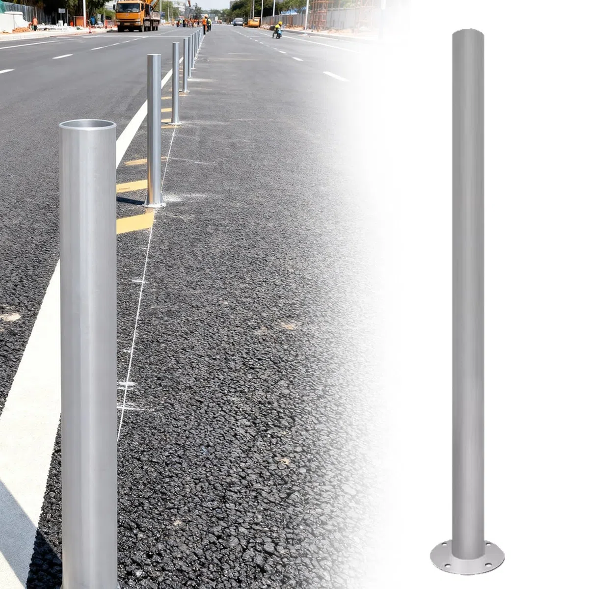 Parkplatzschild, Pfosten, Straßenschild, Stange für gewerbliche und private Nutzung, einfache Installation, 10,2 cm Durchmesser, perfekt für direkte und Stoppschilder, 230 cm hoch