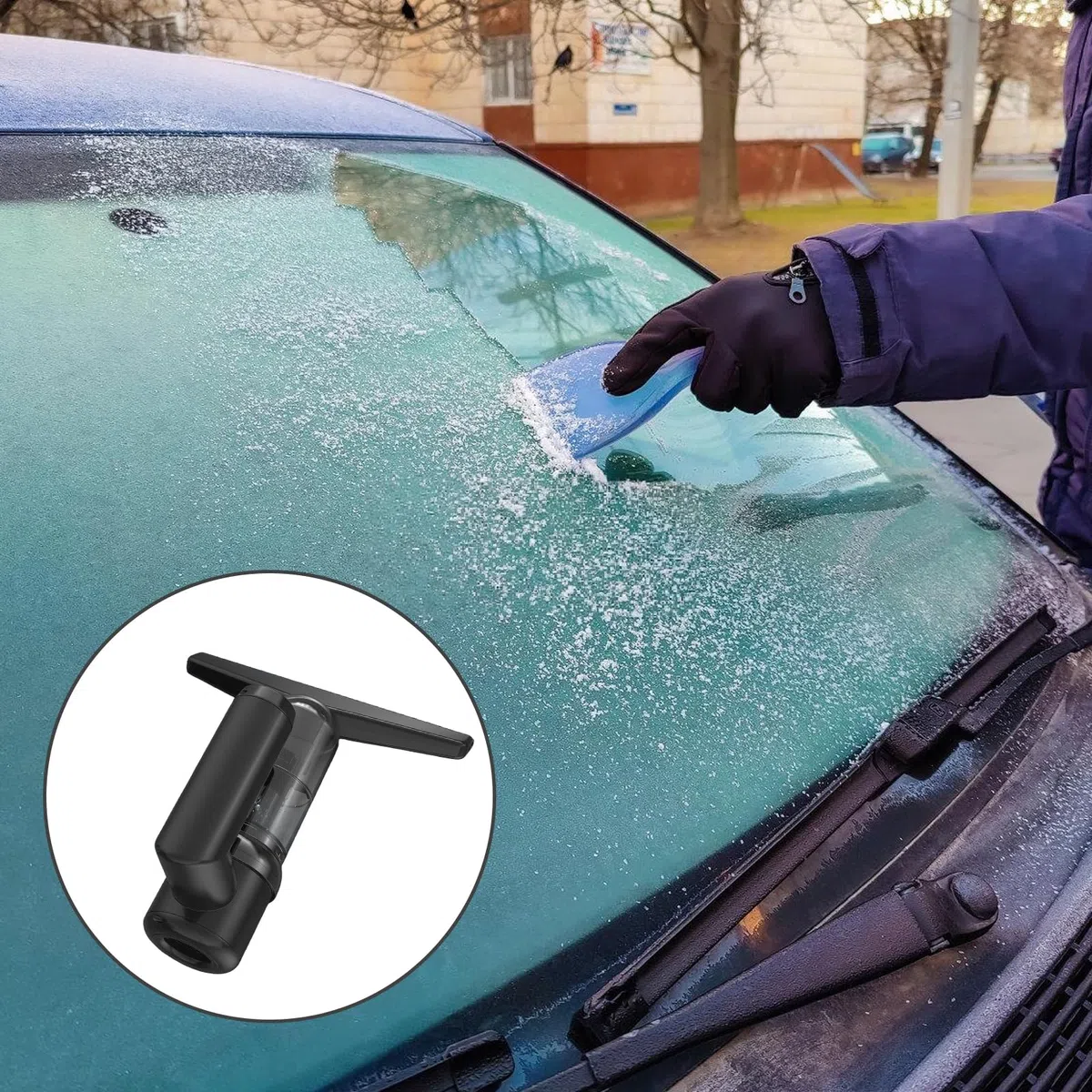 Akku Fenstersauger, Fensterreiniger Elektrisch, Fenstersauger Elektrischer, 2 in 1 Glasschaber und Wasserabsorber, Ohne Streifen Und Wasserflecken, Fensterputzgerät Für Fenster,Autos Spiegel(Schwarz)