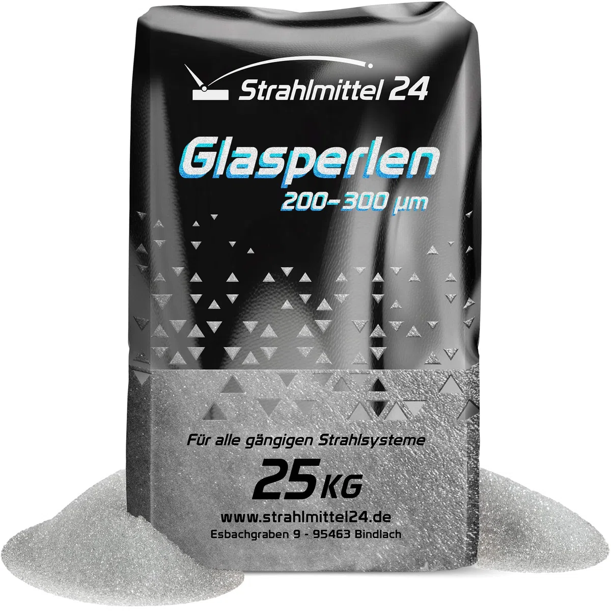 25 kg Glasperlen Strahlmittel 200-300 µm