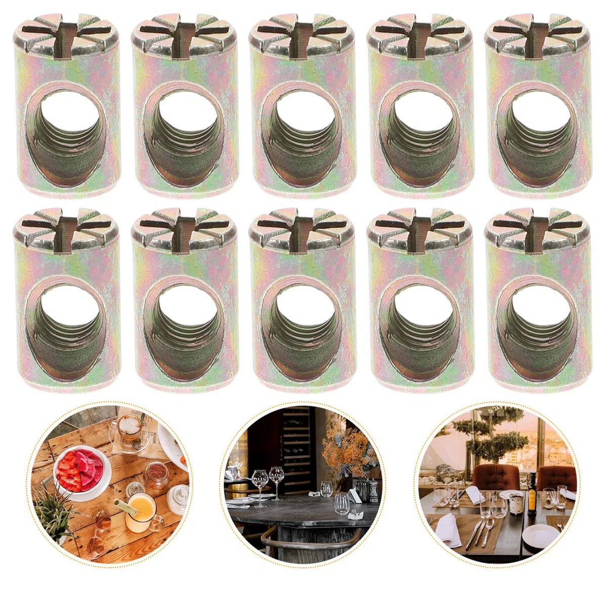 CHILDWEET M6 Schlitzmuttern Kreuzdübel Aus Zinklegierung 20 Stück 15mm Möbelmuttern Für Krippen Und Bettverbindung Langlebig Und Kompatibel Mit M6 Schrauben