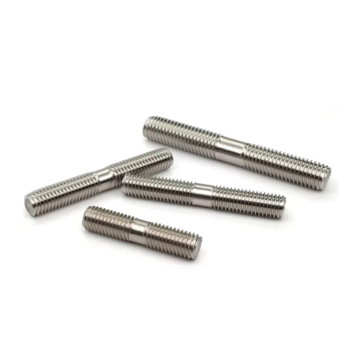 M10 304 Edelstahl Doppelendgewindestange Doppelendschrauben Stehbolzen Zahnstange Doppelkopfgewindestange(80mm)