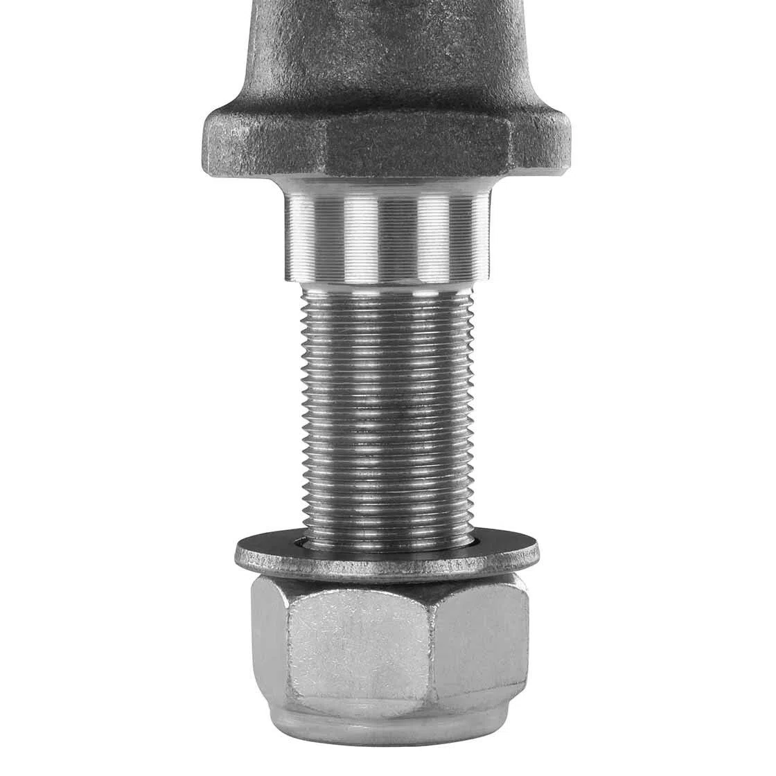 Ackerschienenbolzen | Kugelkopf | 3,5 t Zulassung | TÜV-konform | Bolzen für Ackerschiene | mit Stopmutter & U-Scheibe | Kupplungskopf