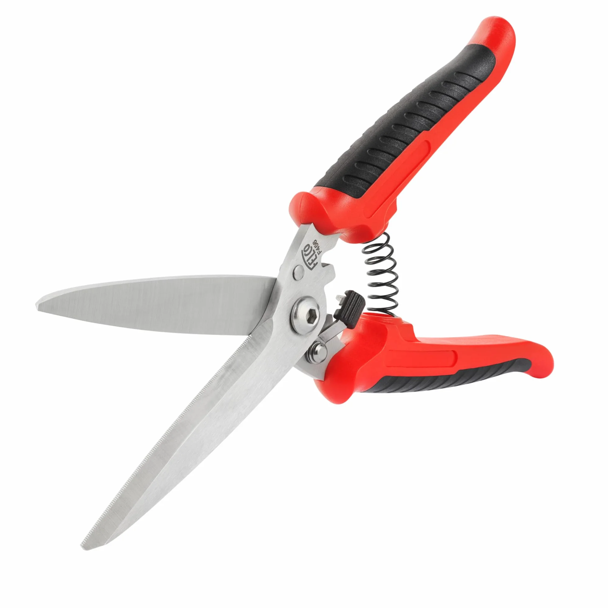 FELCO 456 Universalschere aus Edelstahl – Vielseitige Mehrzweck-Schere für Garten, Haushalt und Werkstatt, gezahnte Klinge, ergonomischer Griff, langlebig und präzise