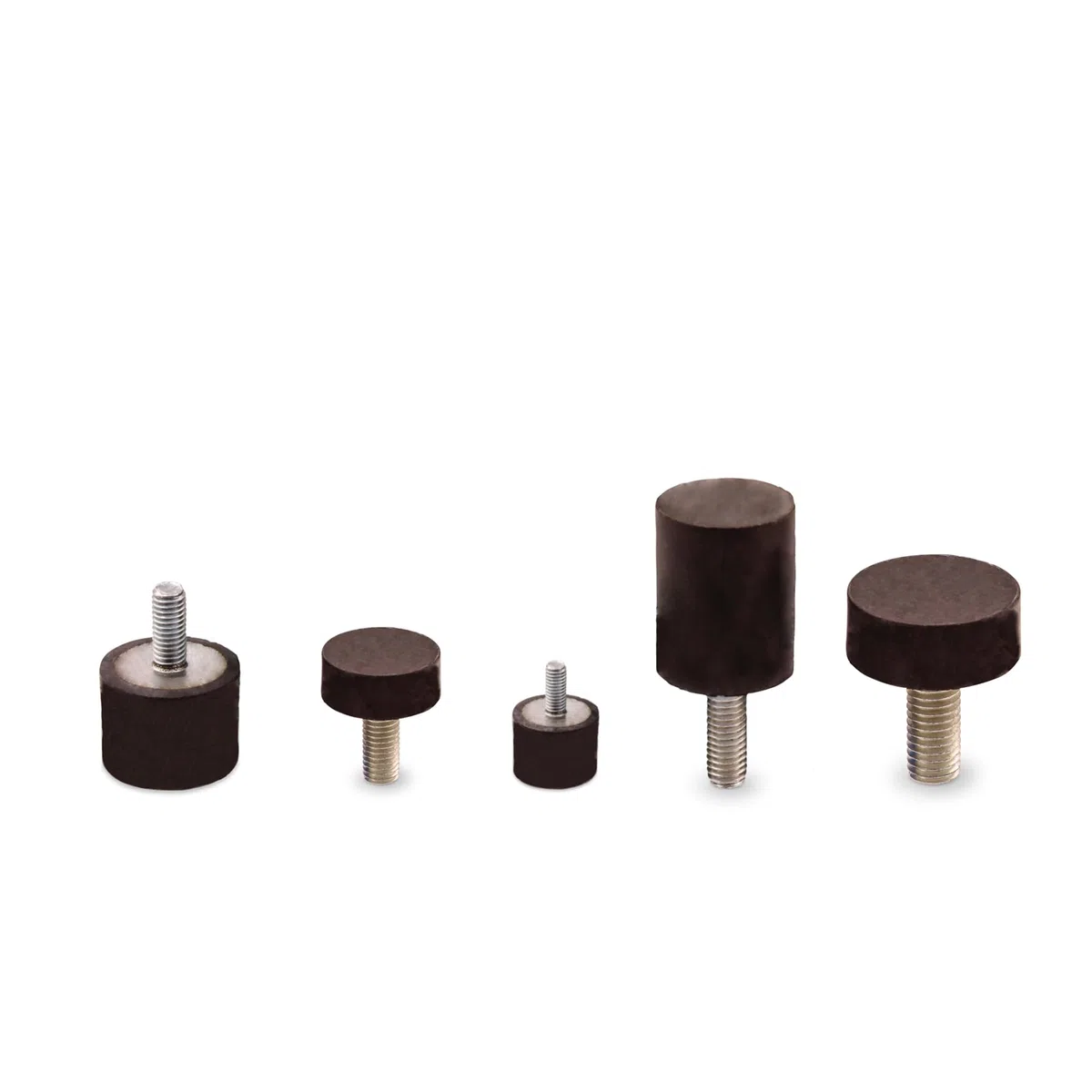 Gummipuffer Typ D M4 Ø20x5 mm Gummipuffer, Schwingungsdämpfer, Elastikpuffer, Vibrationsdämpfer, Silentblock, Anschlagpuffer, Gummi-Metall-Puffer