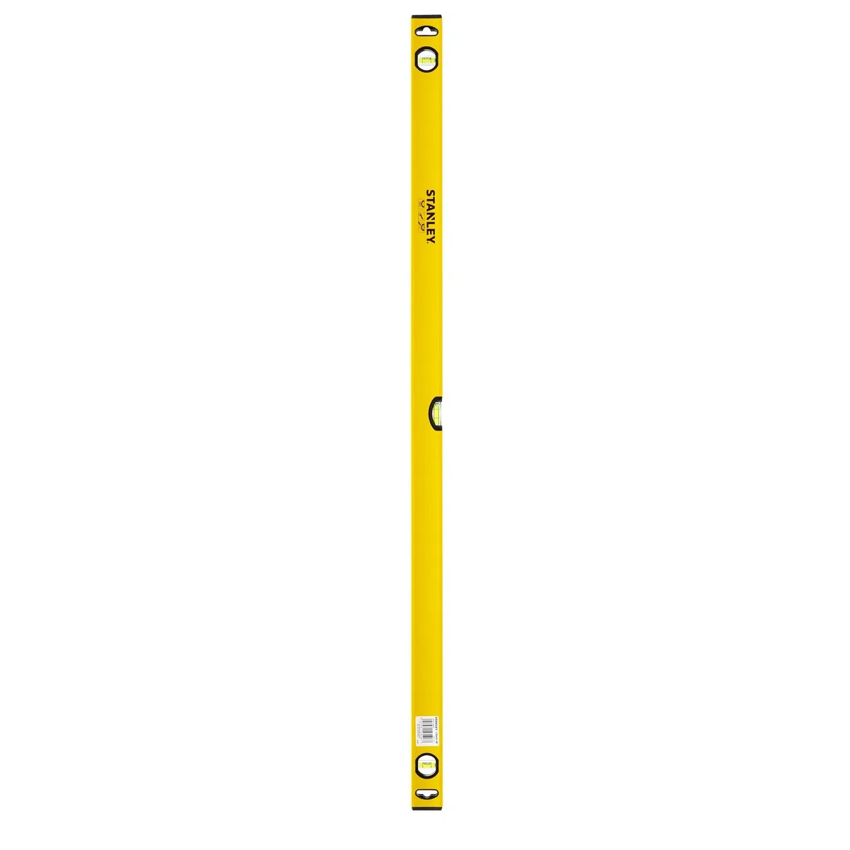 STANLEY Hohlprofil-Wasserwaage Klassik (120 cm Länge, horizontale/vertikale Libelle, Schockabsorber, Genauigkeit ±0,5 mm/m) STHT1-43106