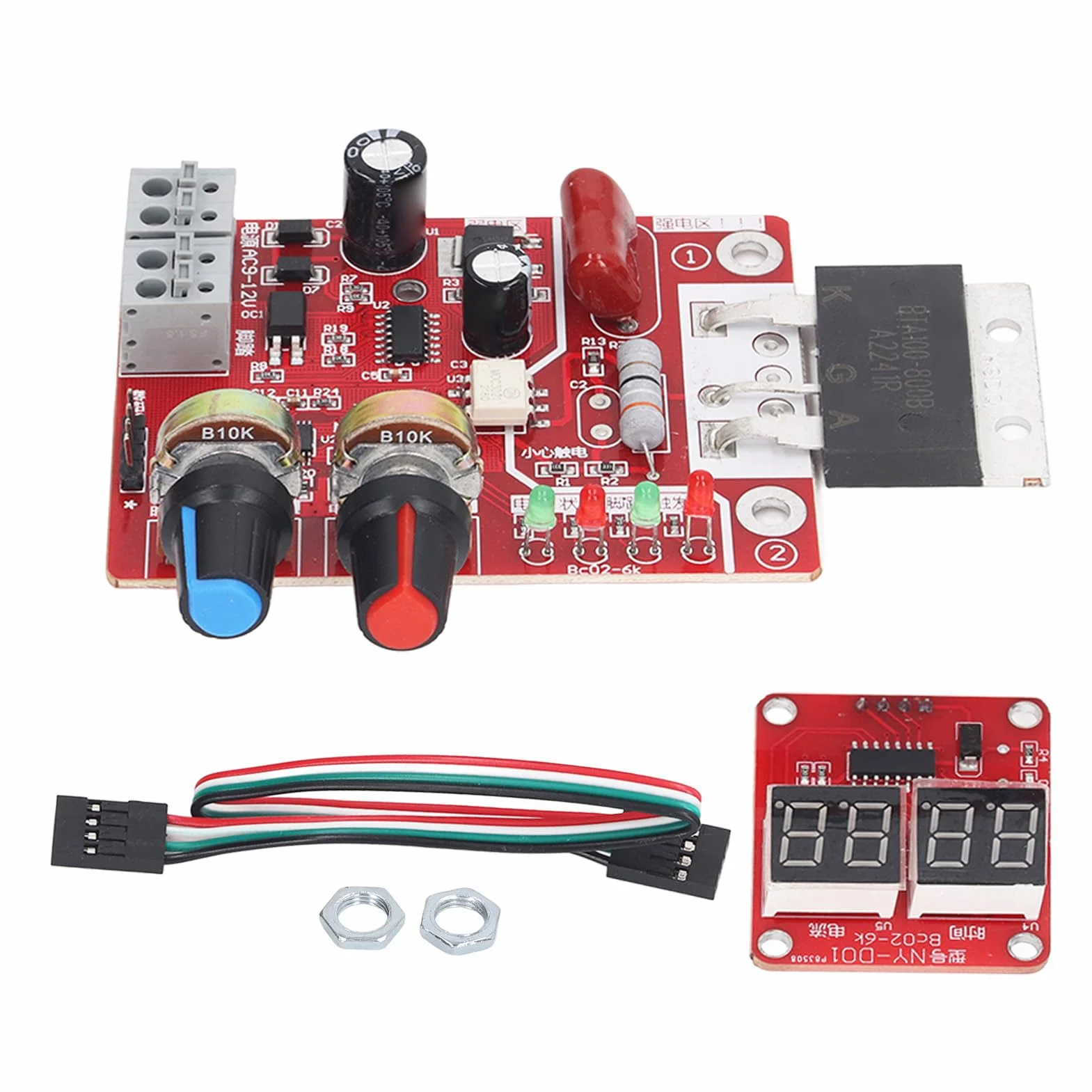 Punktschweiß-Steuerplatine, Digitale PCB-Leiterplatine für DIY-Punktschweißgerät mit Zeitstromsteuerung, Hochleistungs-Punktschweißmaschine Platine für präzises Schweißen