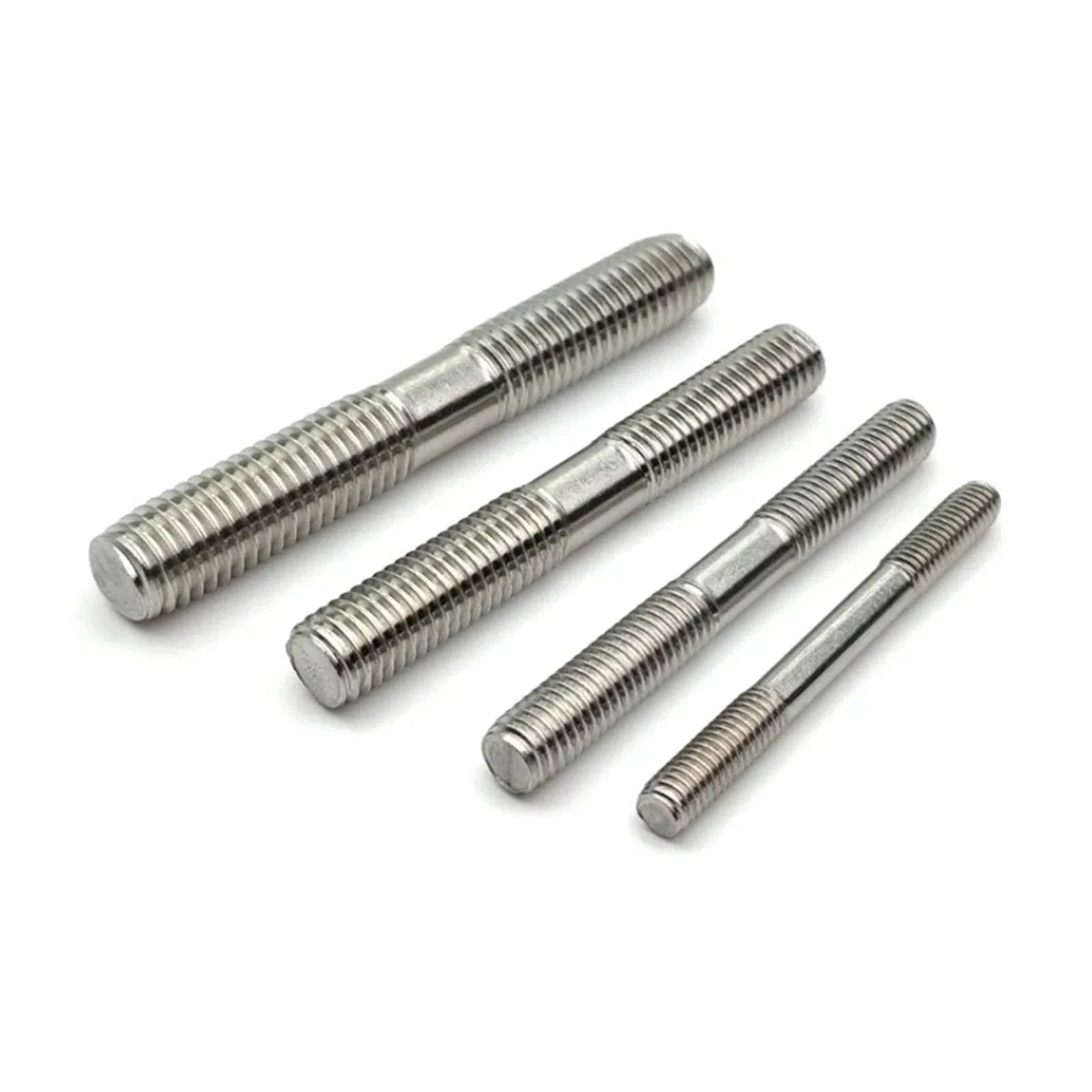 M10 304 Edelstahl Doppelendgewindestange Doppelendschrauben Stehbolzen Zahnstange Doppelkopfgewindestange(80mm)
