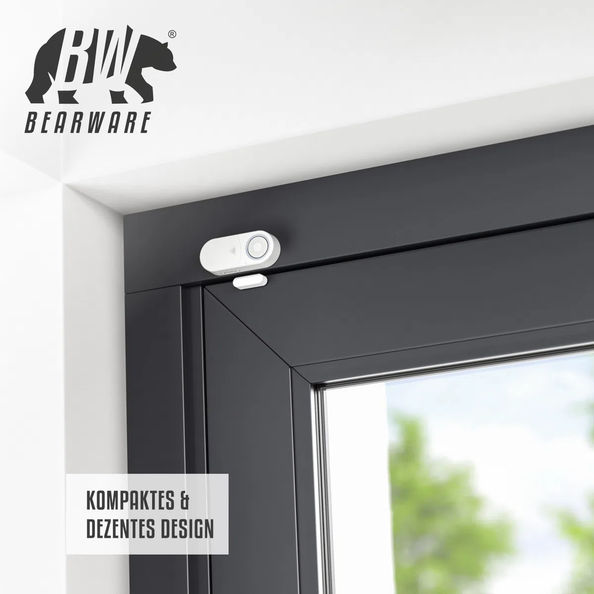 CSL - 2X Fensteralarm Einbruchschutz - Türalarm - 120 dB lauter Signalton Alarmsensor - Tür und Fenster - 2er Set mit Batterien - Alarmanlage - Wohnmobil - Gartenhaus