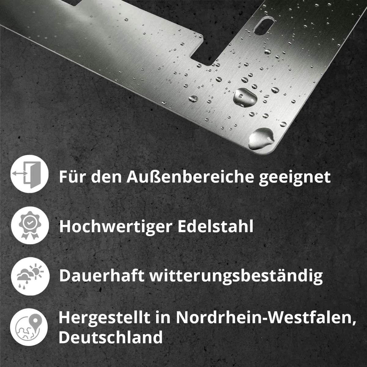 iSecur Blende passend für Ring Videotürklingel aus Edelstahl I Wired Doorbell Pro 3. Gen (2025) I Klingelschild I 140 x 175 mm I Türstation Platte für Klingel I az227