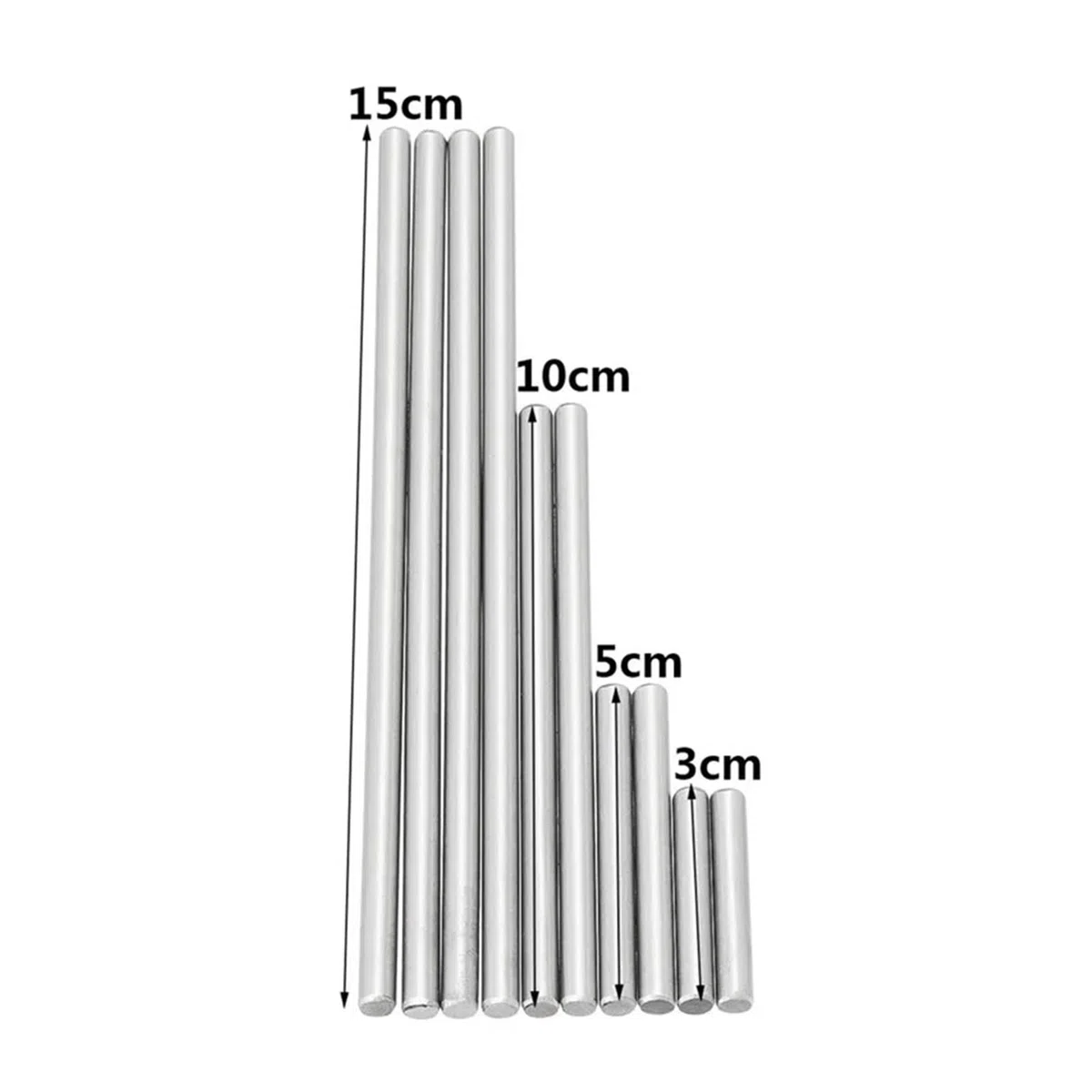10 Stück 5,3 mm Auswerferstifte-Set for Drücken von Bohrknöpfen, hohe Härte, vollständige Spezifikationen, Stahlreibahle, Werkzeugmaschinenzubehör