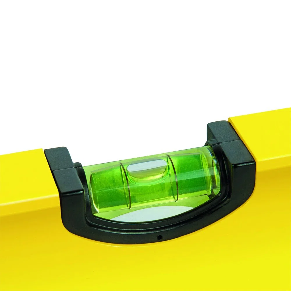 STANLEY Hohlprofil-Wasserwaage Klassik (120 cm Länge, horizontale/vertikale Libelle, Schockabsorber, Genauigkeit ±0,5 mm/m) STHT1-43106