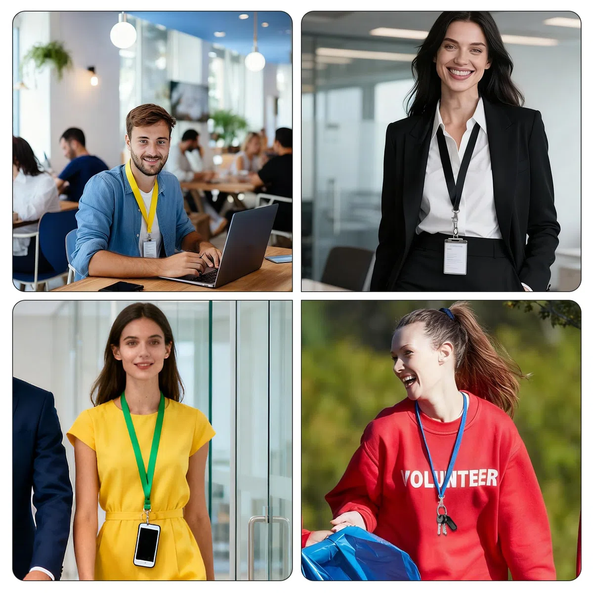 Personalisierter Schlüsselbänder Schlüsselanhänger 30 Stück Personalisierte Lanyards Individuelle Geschäftslanyards für Büro, Schule, Id-Karten Schlüssel und Events