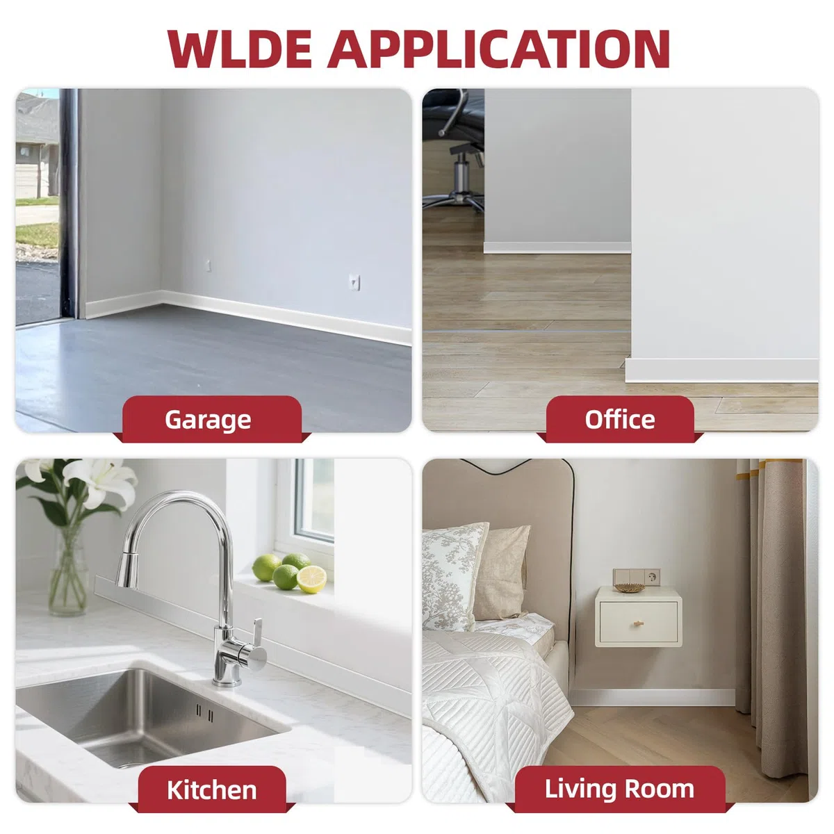 5M PVC Weichsockelleiste Selbstklebend, Flexible Sockelleiste 5cm Breite, Vinyl Abschlussleiste Boden Wand, Wasserdichte Skirting Board Trim für Küche Bad Wohnzimmer, Weiß
