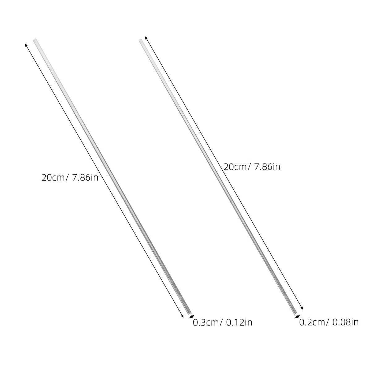 SOESFOUFU 20 Stück Edelstahl-Stifte für Spannbretter, 20 cm lange Metallstifte für Bastelprojekte wie Modellautos, Hubschrauber, Strick- und Häkelprojekte